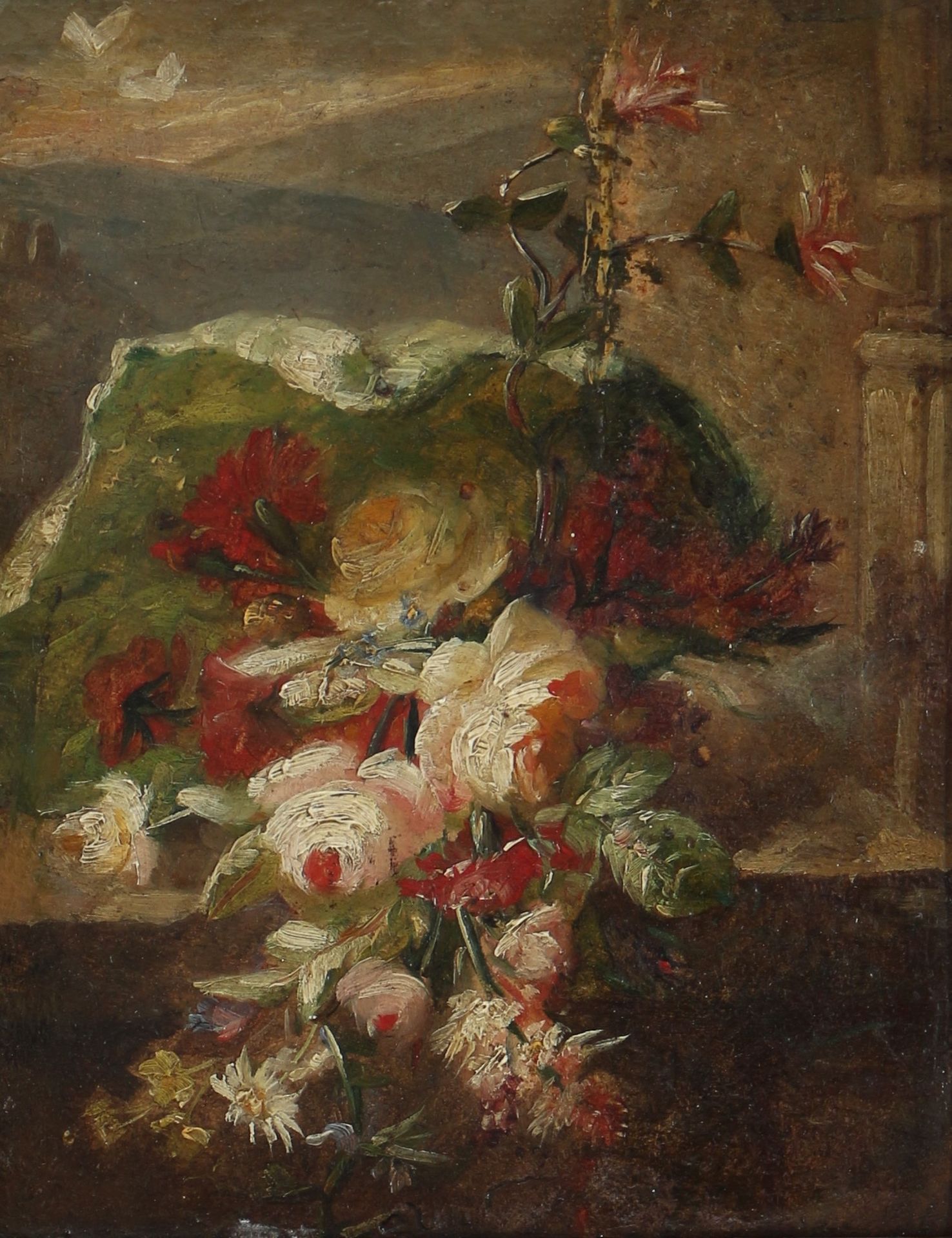 Unbekannter Maler, Frankreich 19. Jahrhundert Blumenstillleben, old master flora&hellip;