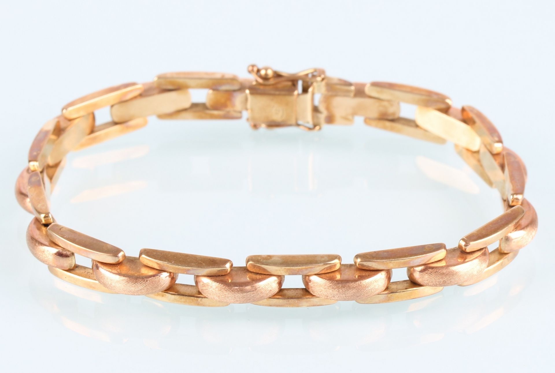 585 Gold Bicolor Armband, 14K gold bracelet, GG/ RG 585/000 Gelb- und Rotgold, a&hellip;