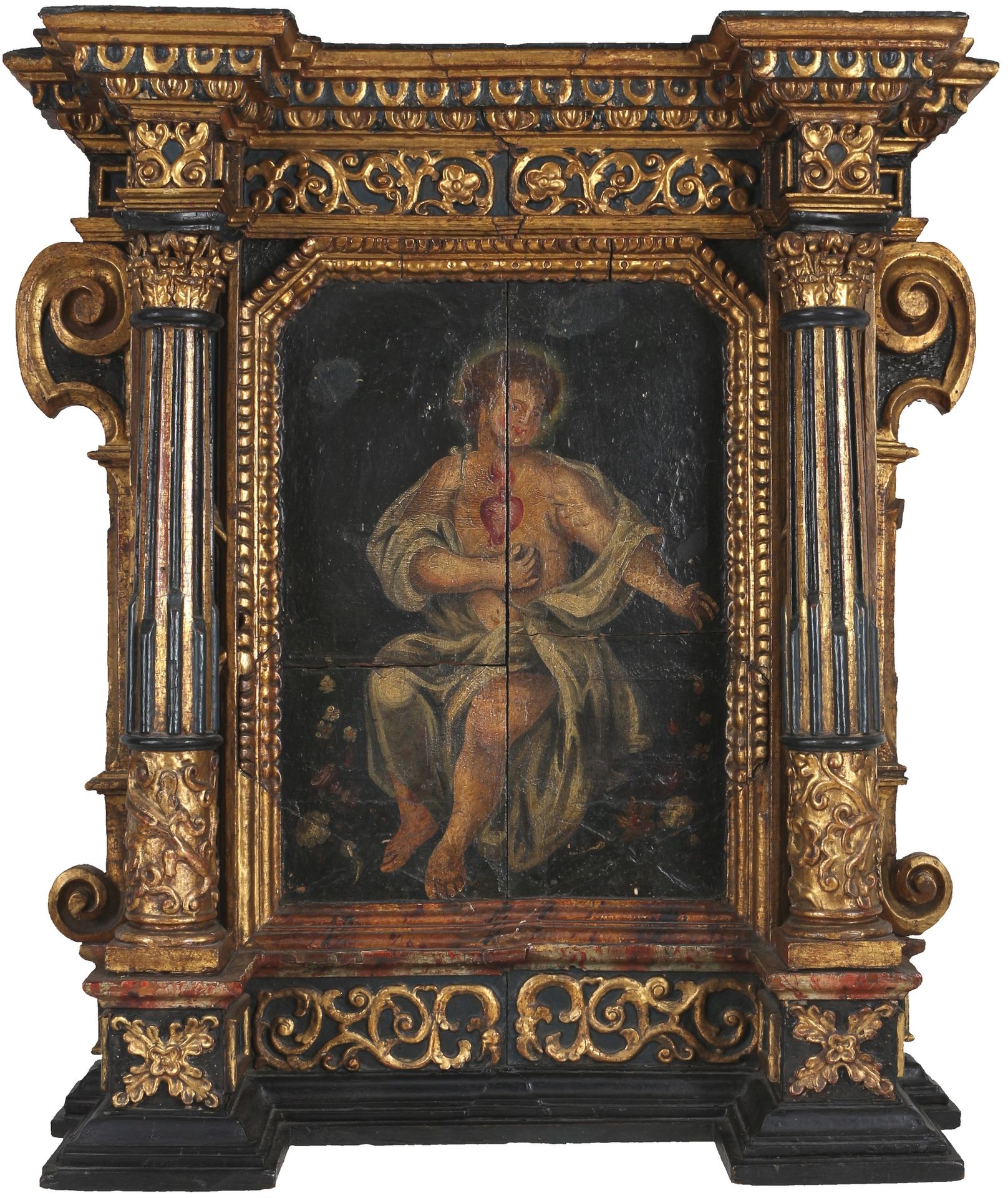 Großer Barock Altar Herz-Jesu, 18./19. Jahrhundert, wooden altar, 18th / 19th ce&hellip;