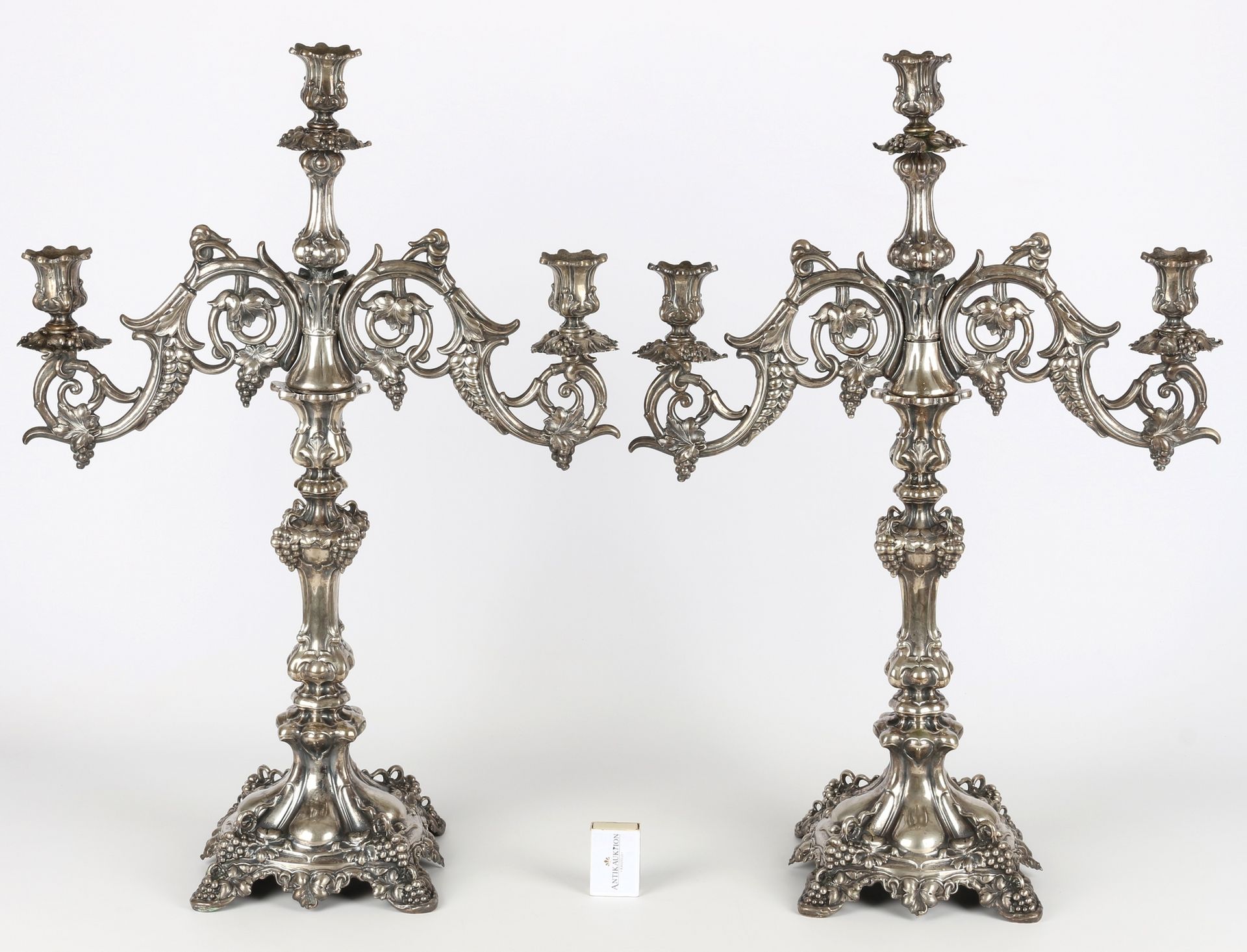 750 Silber großes Paar Kerzenständer Kandelaber, silver pair of candlesticks, Ar&hellip;