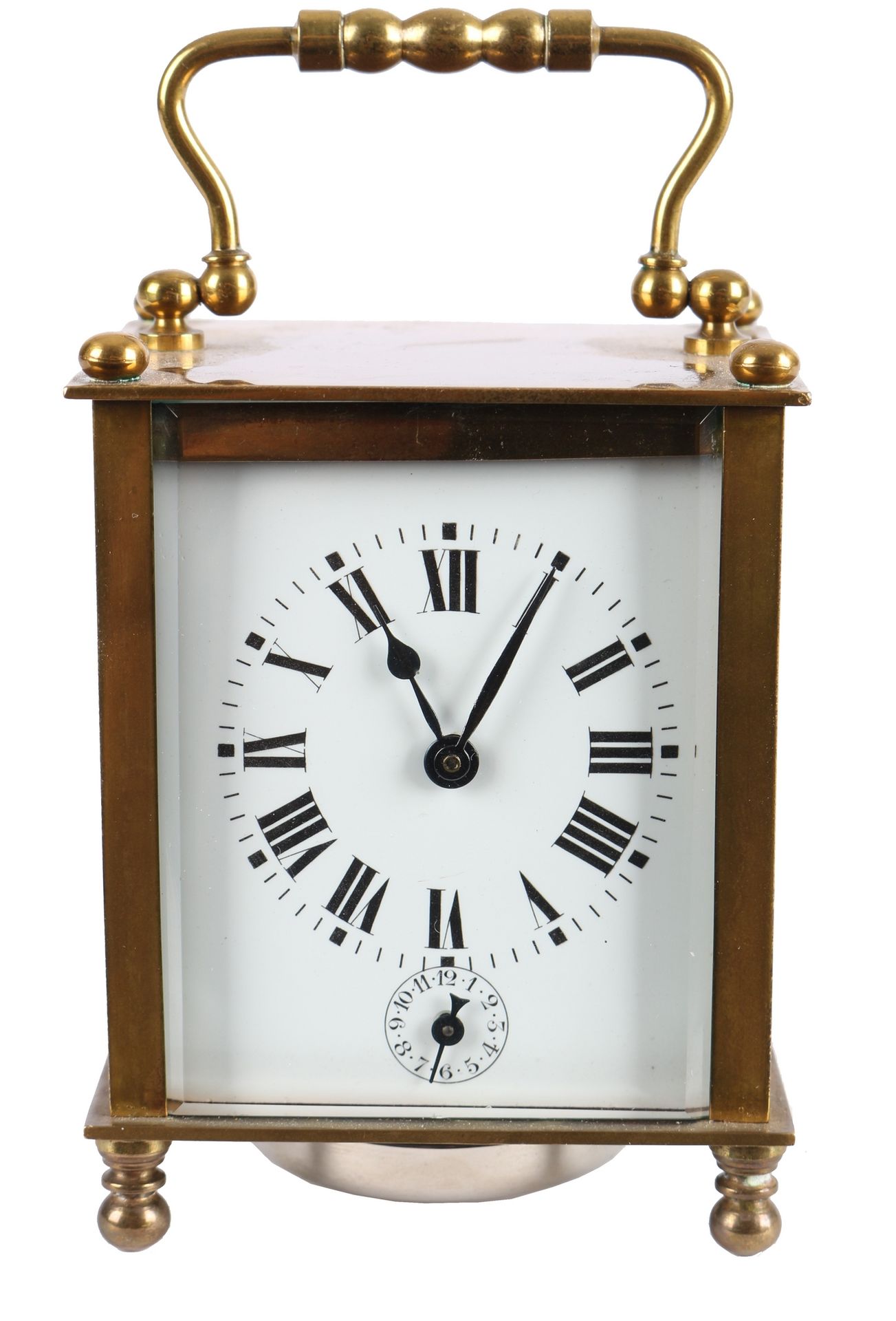 Reiseuhr mit Wecker, Frankreich, carriage clock, France, boîtier en laiton, mouv&hellip;