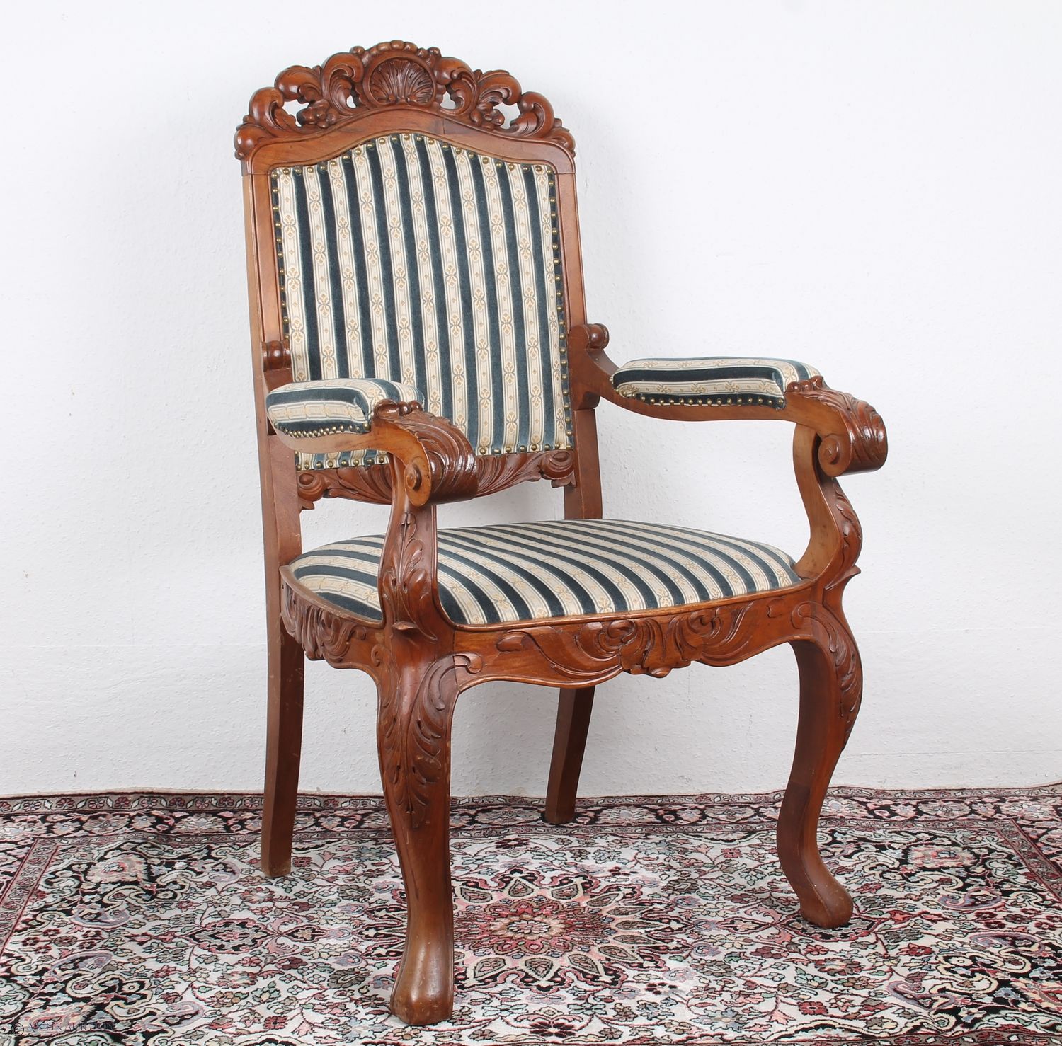 Armlehnsessel 19. Jahrhundert, armchair, Fauteuil de style wilhelminien, bois, o&hellip;