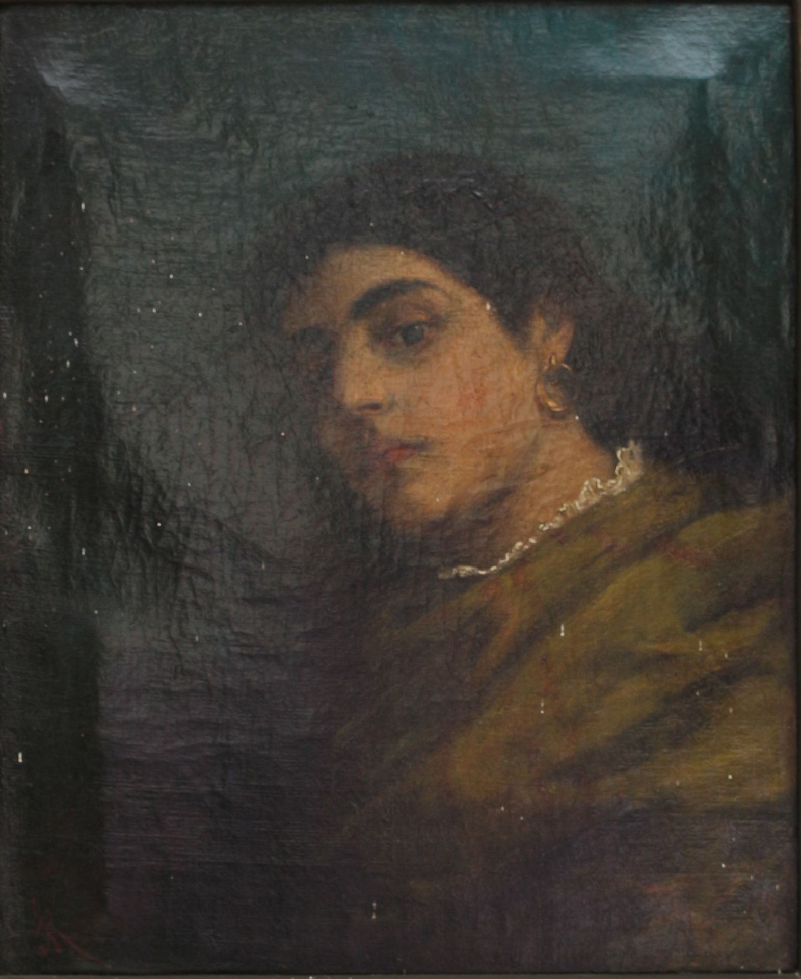 Jozef Mecina Krzesz (1860-1934) Bildnis einer Roma Dame, portrait of a romany wo&hellip;