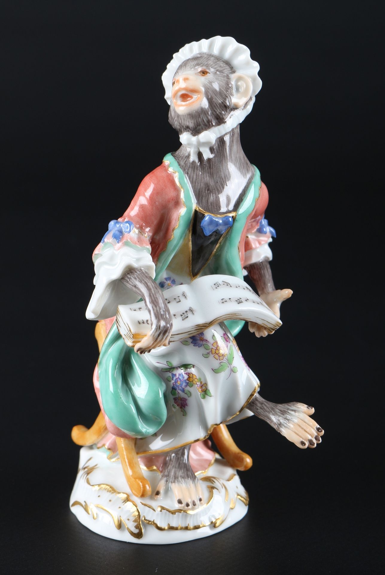 Meissen Sängerin aus der Affenkapelle, singer monkey chapel, Porcelaine, épée bl&hellip;