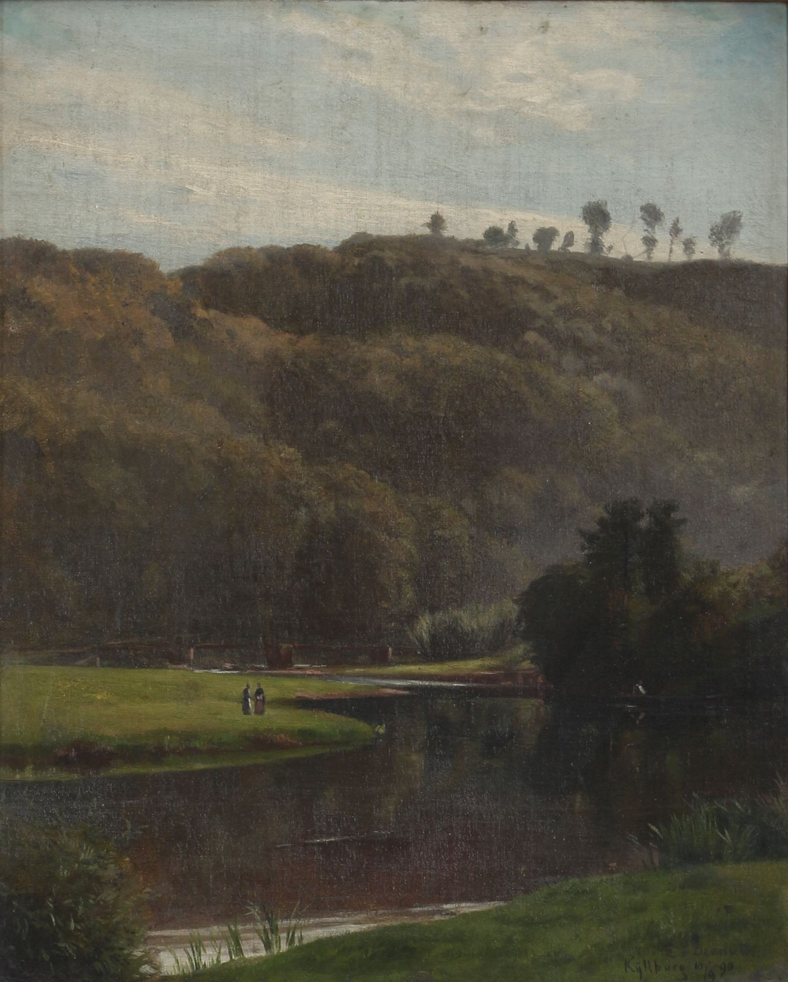 Ernst von Bernuth (1833-1923) Berchtesgadener Flusslandschaft, river in front of&hellip;