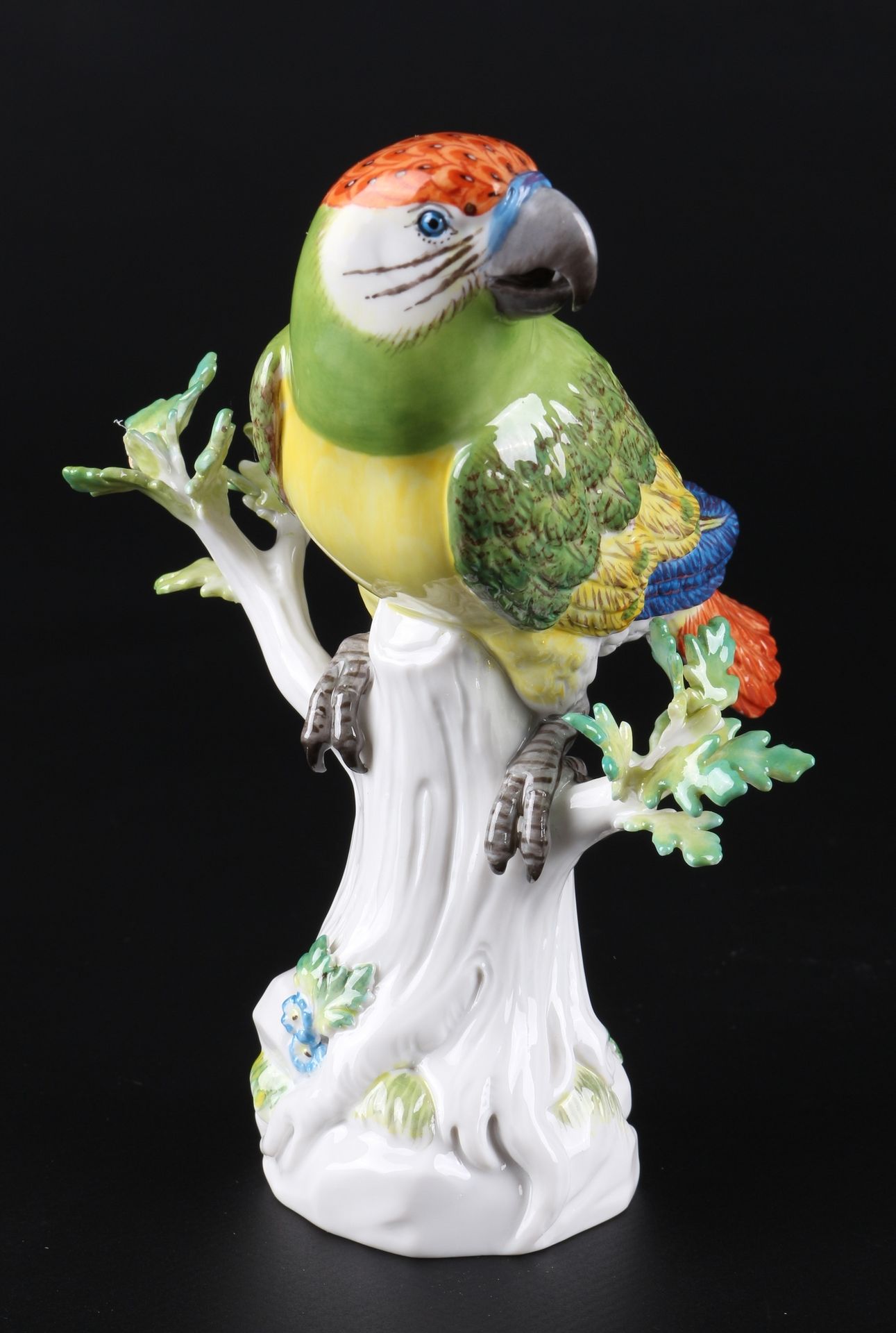Meissen Figur Papagei, porcelain parrot sculpture, Porcelaine, marque d'épée ble&hellip;