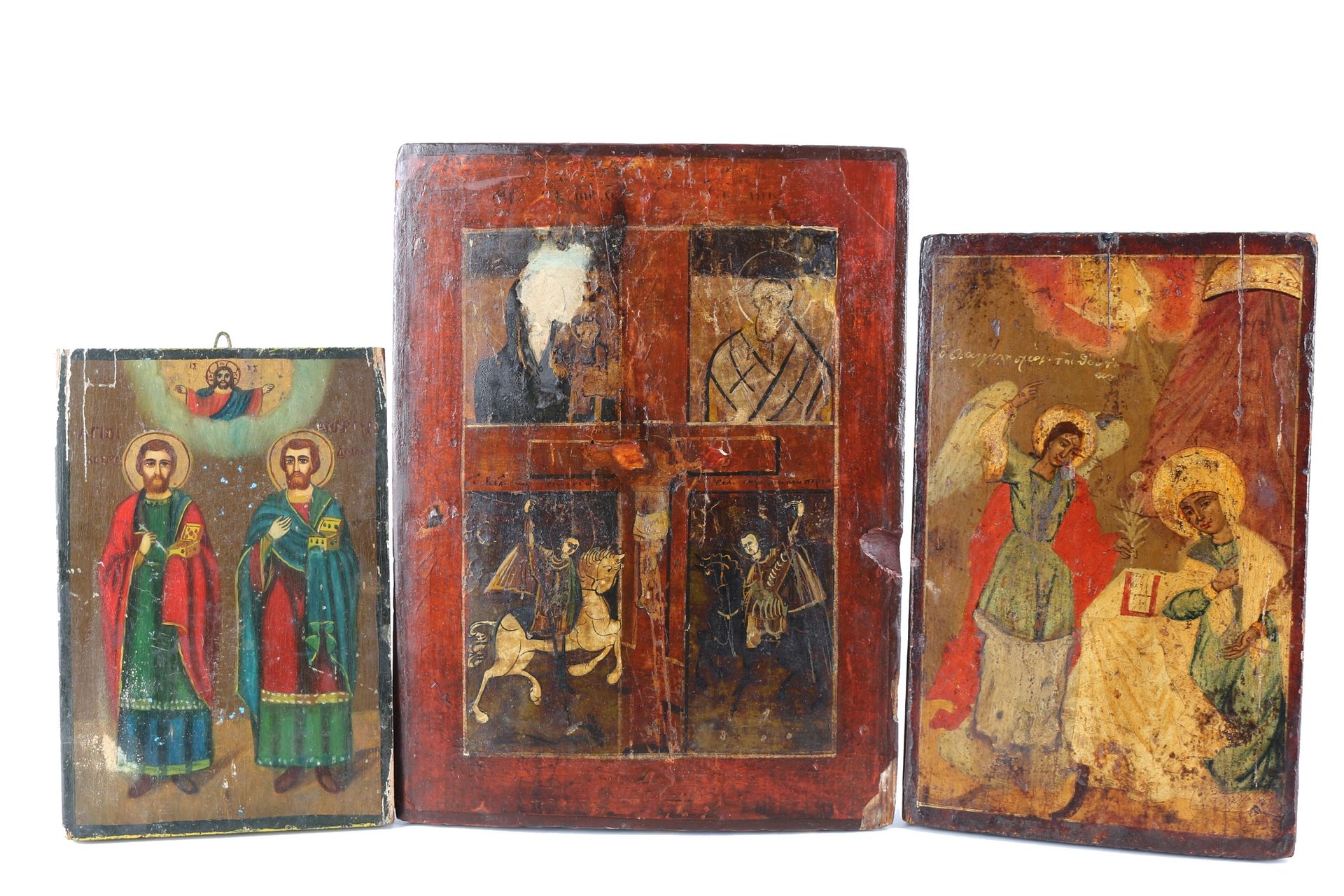 Russland 3 Ikonen, russian icons, Bois, XIXe siècle - début XXe siècle, tempera &hellip;