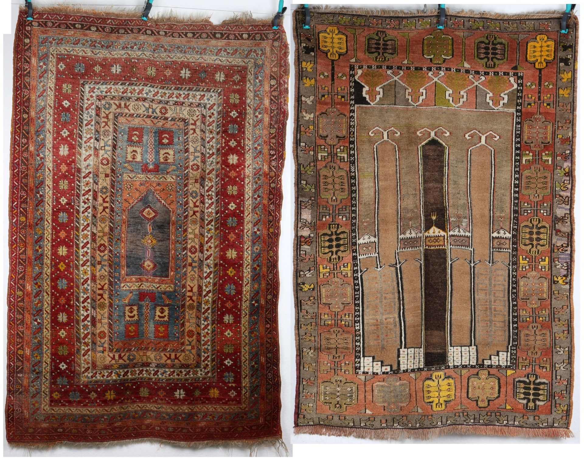 Türkei 2 Orientteppiche Avanos / Anatol, turkish antique carpets, Laine, Turquie&hellip;