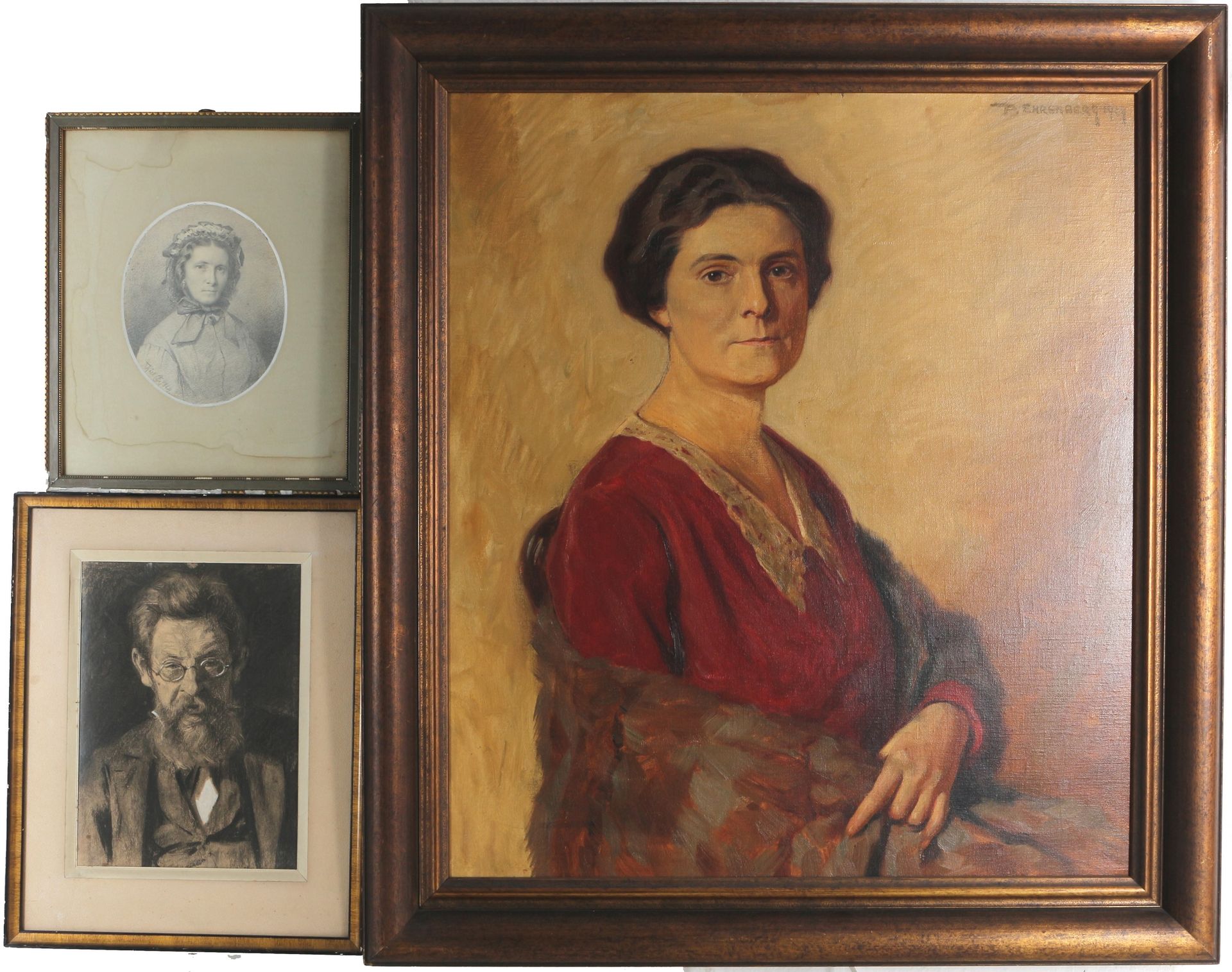3 Werke von Carl Ehrenberg (1840-1914) und Paul Ehrenberg (1876-1949), portraitu&hellip;