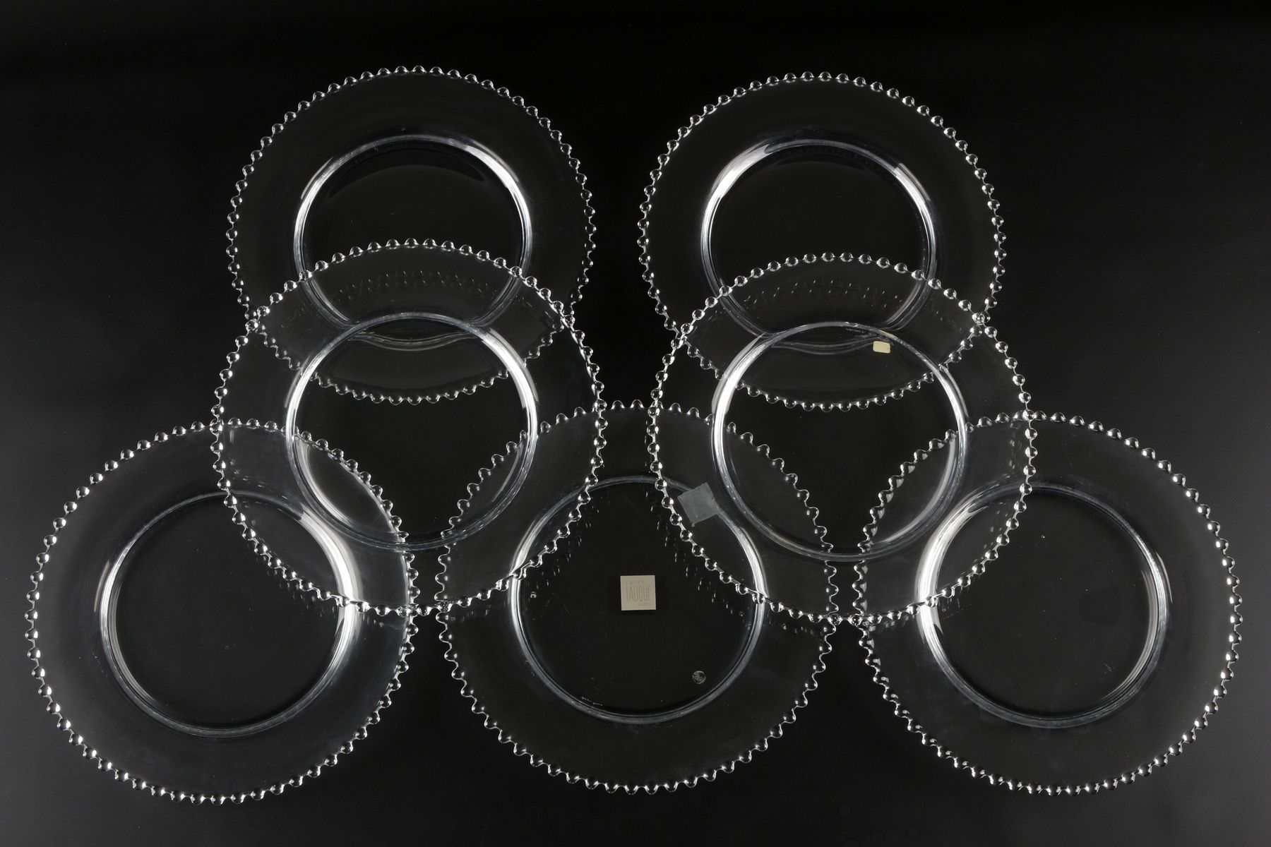 Lalique Andlau 7 Platzteller, crystal plates, Cristal, Francia, serie Andlau, fi&hellip;