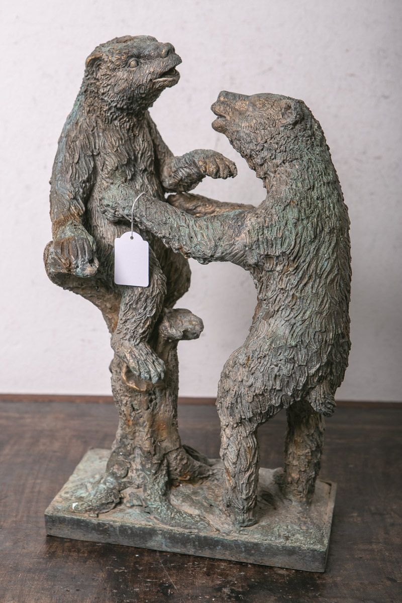 Null Artiste inconnu (probablement du 20e s.), représentation de deux ours jouan&hellip;