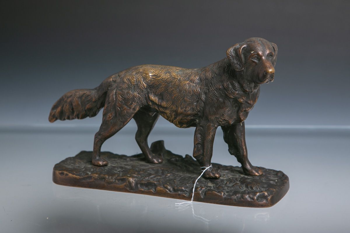 Null Artiste inconnu (19e/20e s.), représentation d'un bouvier bernois, bronze c&hellip;