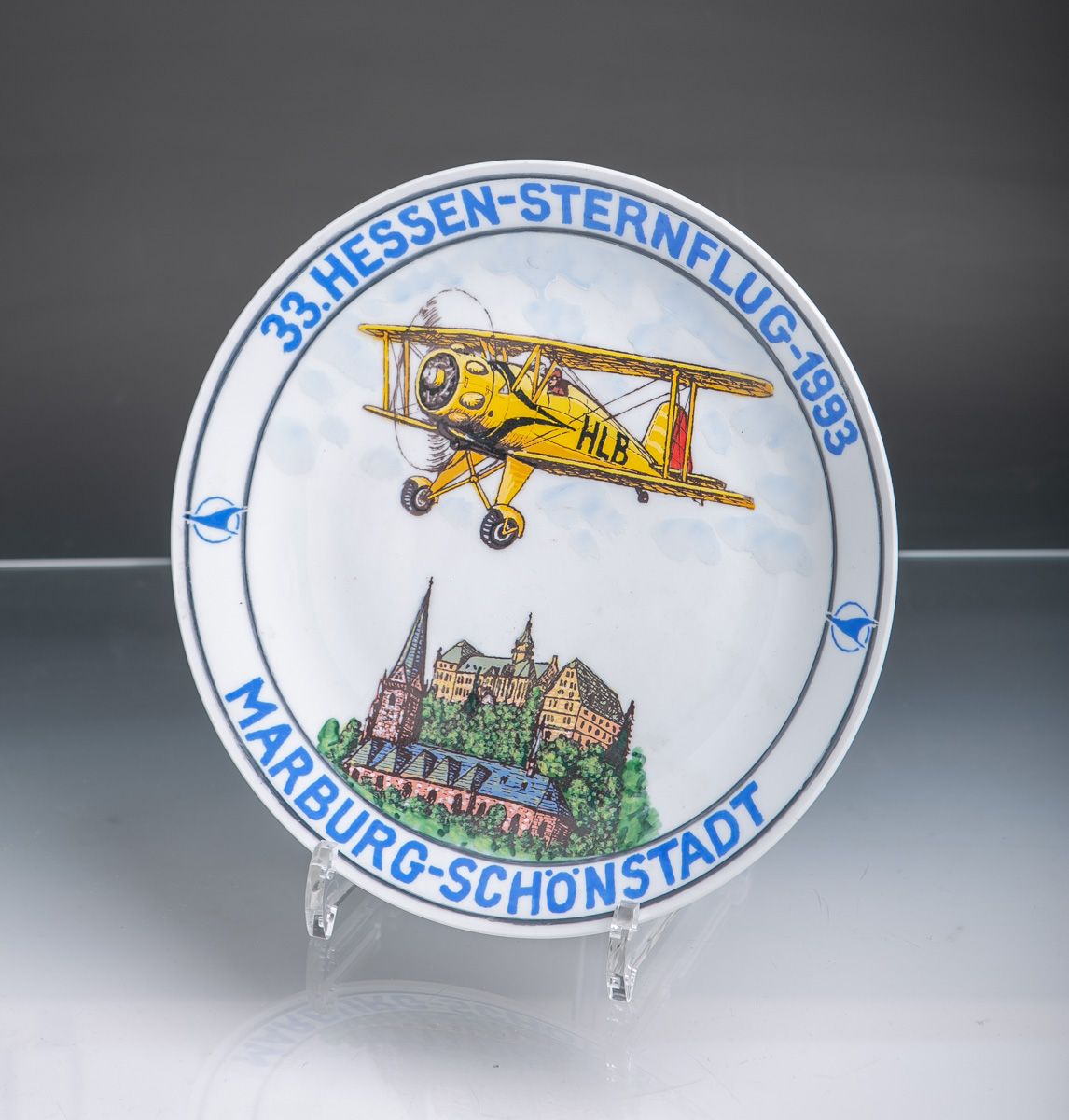 Null Placa de porcelana "33º vuelo estelar de Hesse 1993 / Marburg - Schönstadt"&hellip;