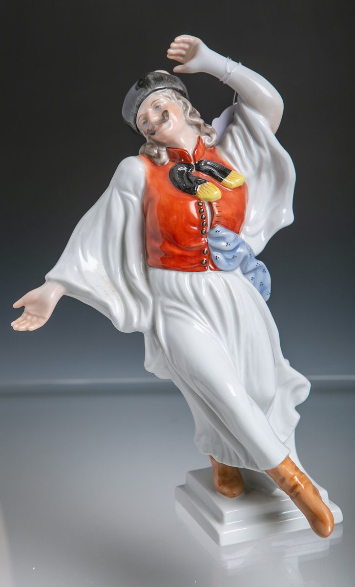 Null Figurine "Ungarischer Tänzer" (Herend), polychrom gefasst, Modellnr. 5490, &hellip;