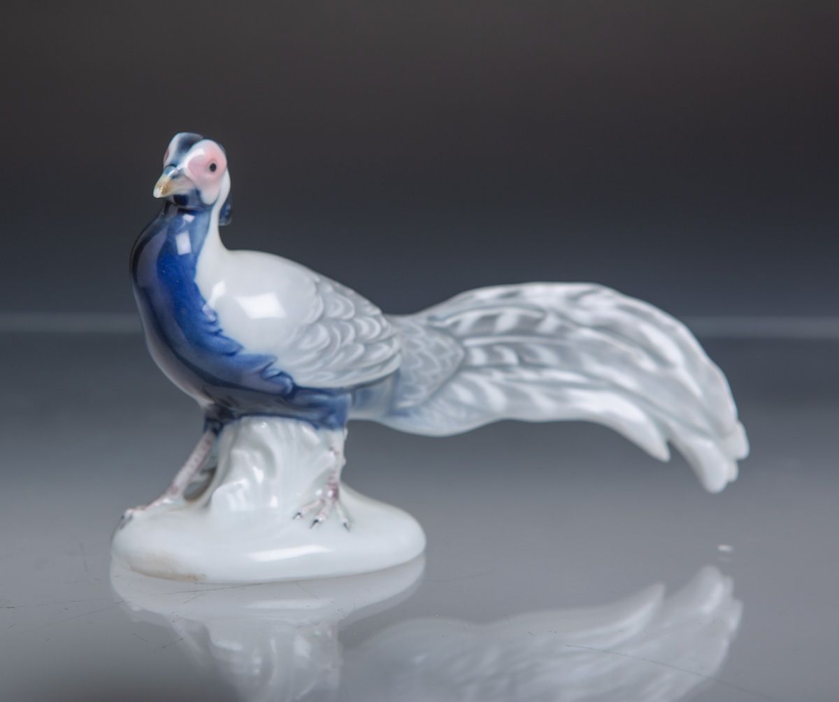 Null Peacock figure (Ens porcelain Volkstedt, probably beginning of the 20th cen&hellip;