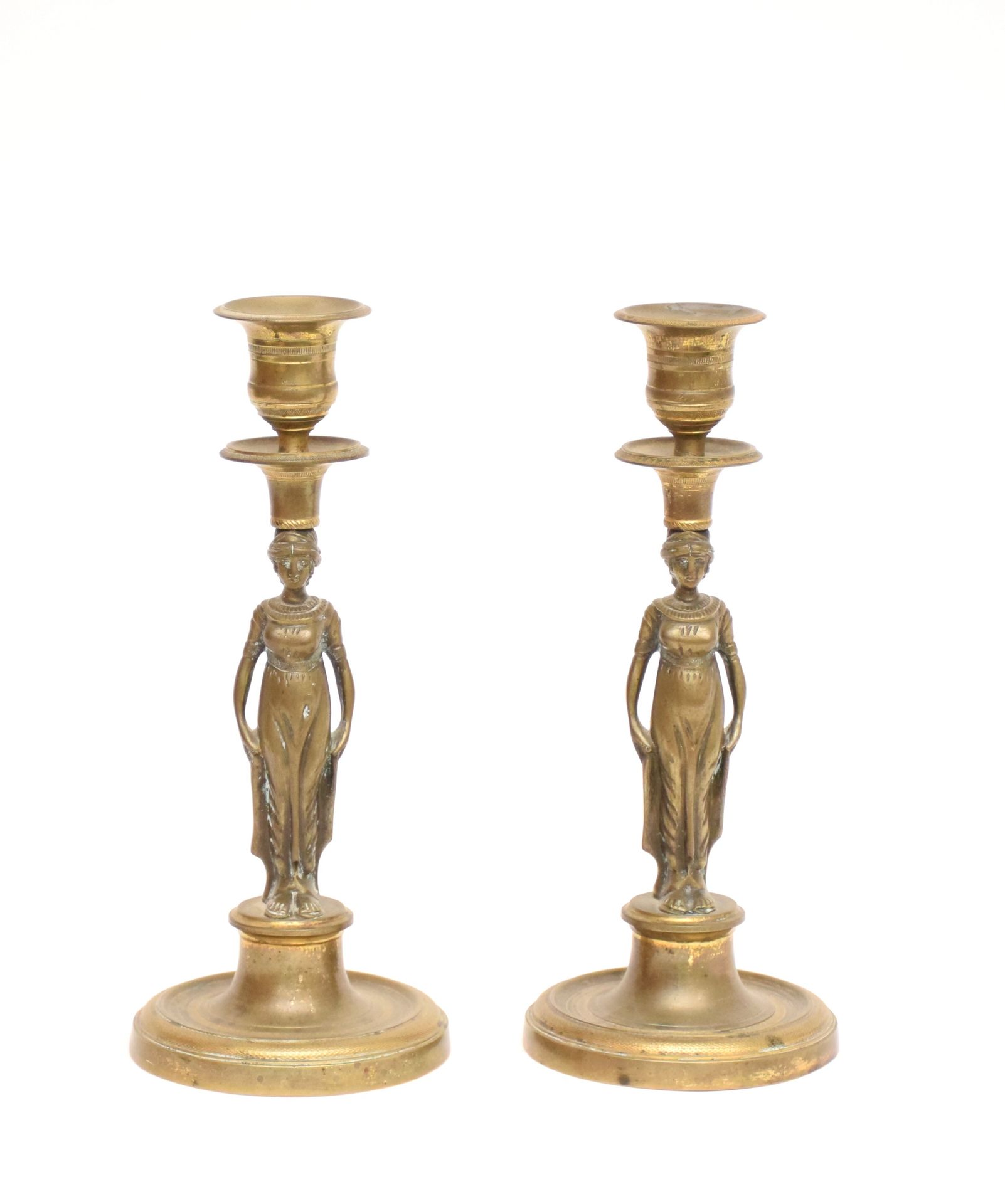 Null PAIR OF TORCHES

In bronze and brass representing caryatids

End of XIXth -&hellip;