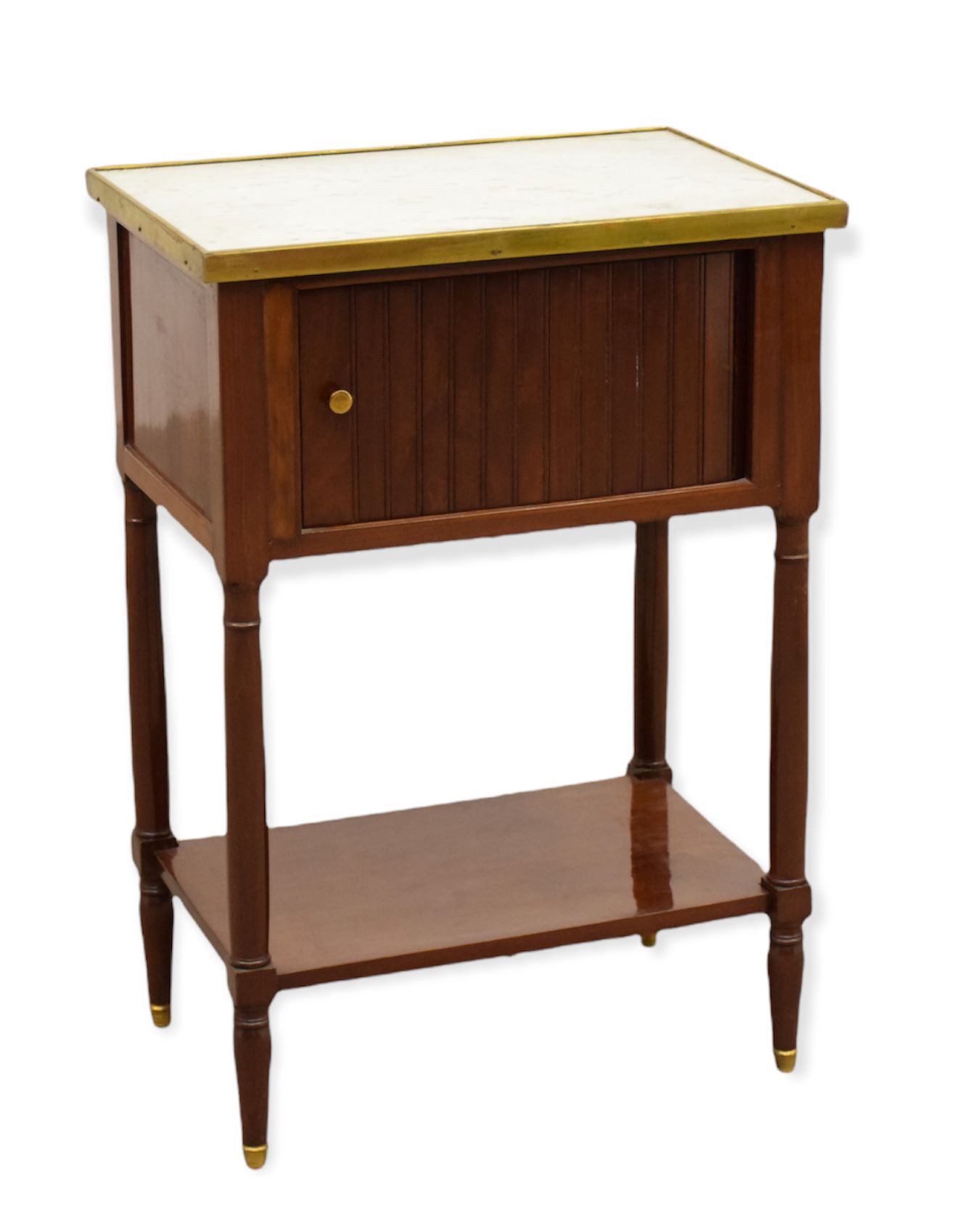 Null BEDSIDE TABLE

In mahogany and mahogany veneer, rectangular in shape, it co&hellip;