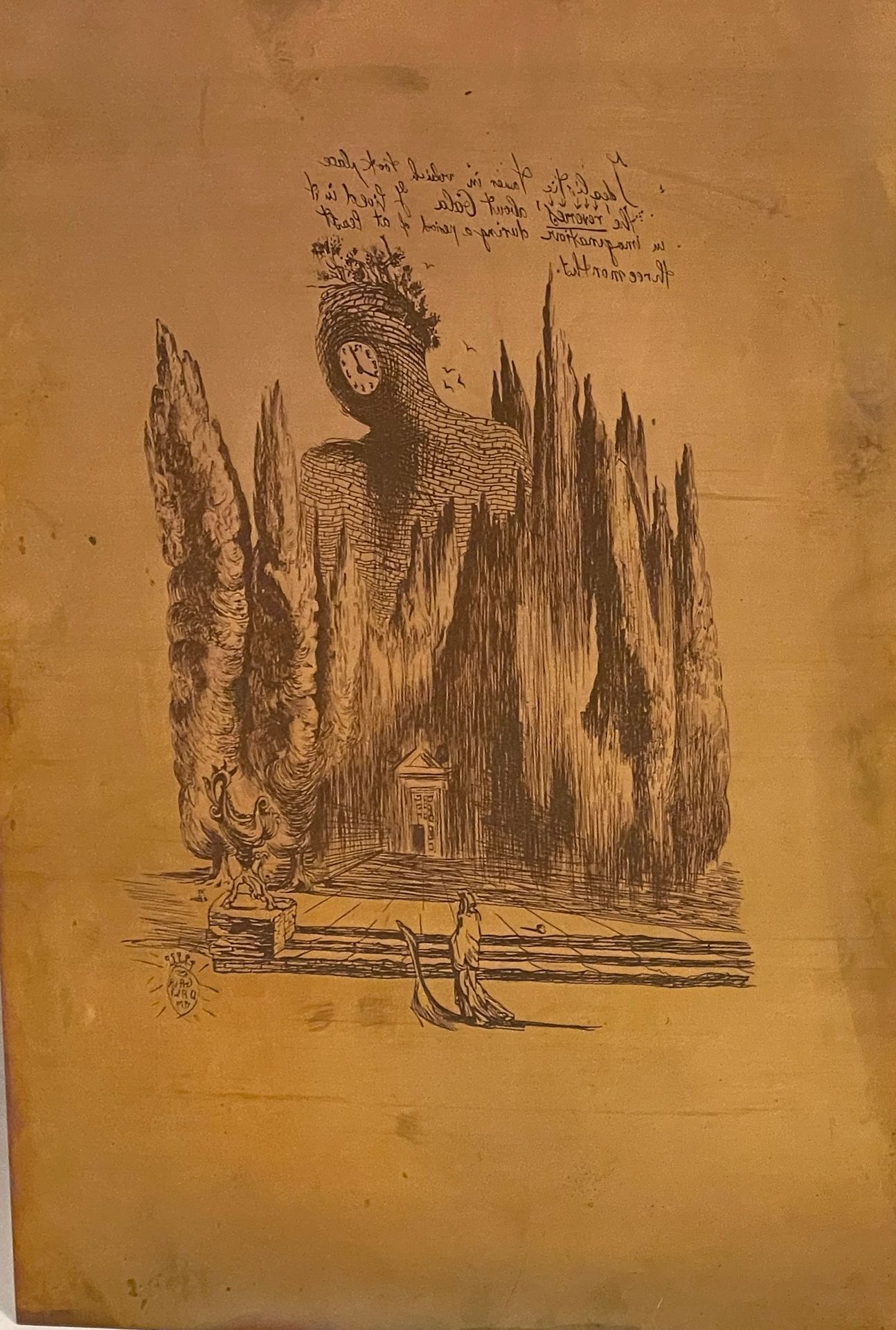 Null MAN RAY Placa de grabado en cobre. 40 x 30 cm