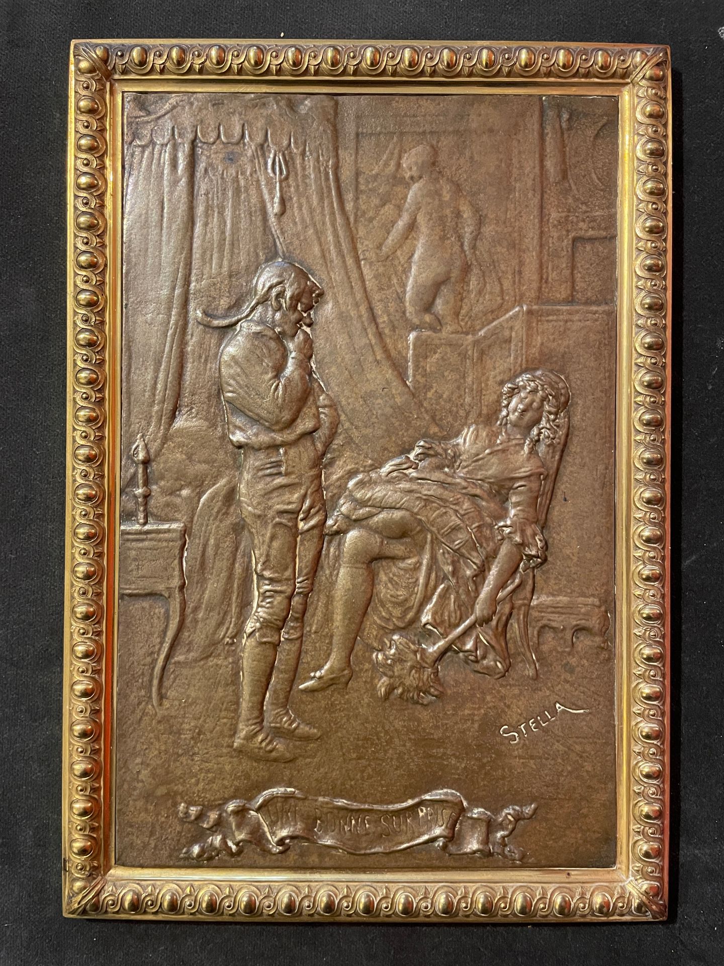 Null ETIENNE ALEXANDRE STELLA (XIX)

Plaque en bronze patiné gravé d’une scène g&hellip;