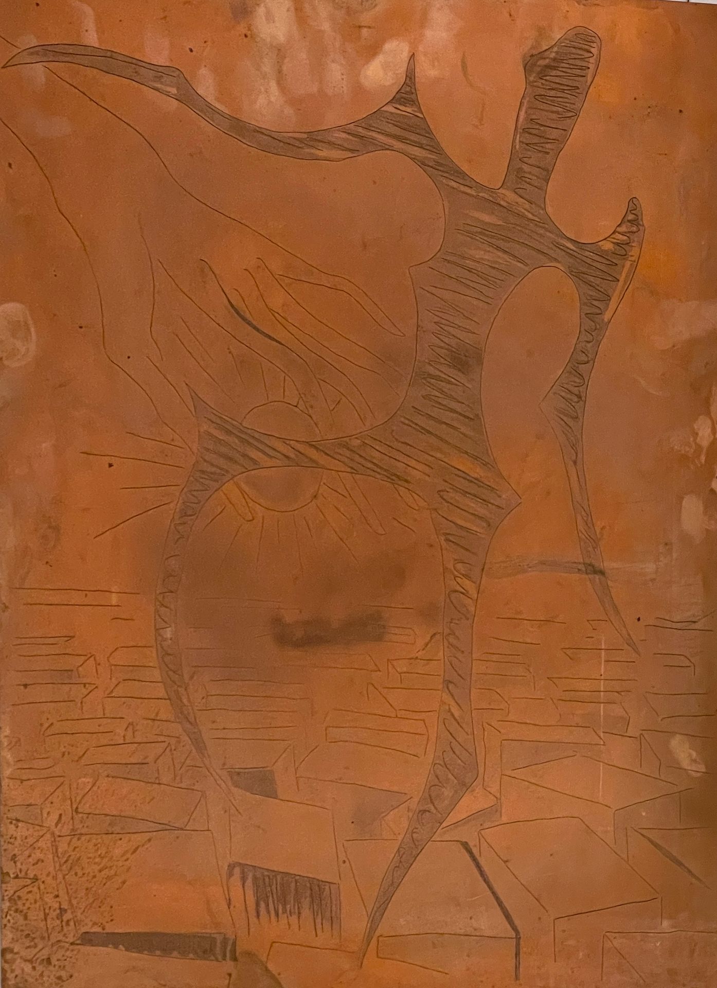 Null DALI, Kupferstichplatte, 50 x 40 cm