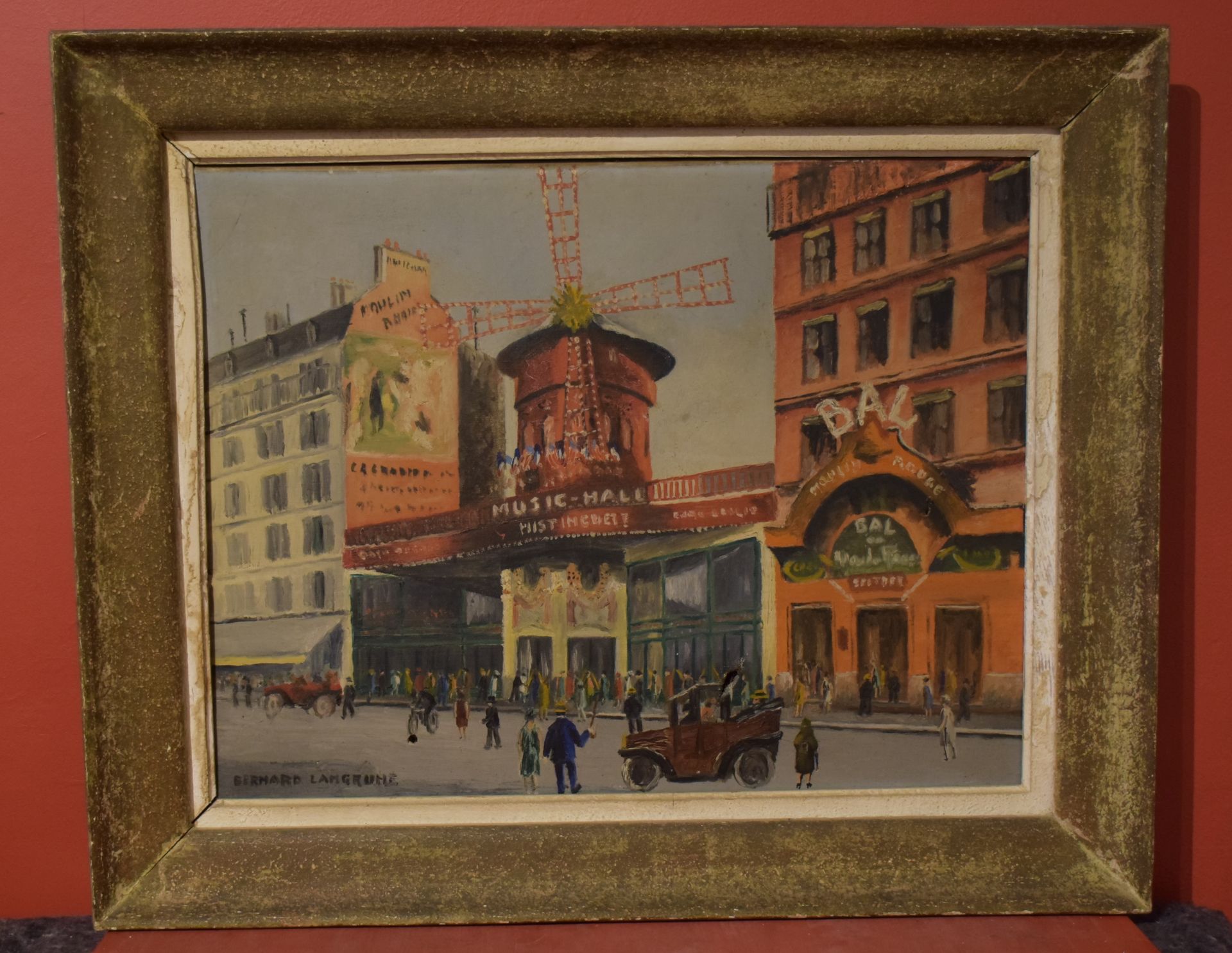 Null 郎咸平(1889-1961)

红磨坊

布面油画，左下角有签名

49 x 63,5 cm

(右边的小孔)