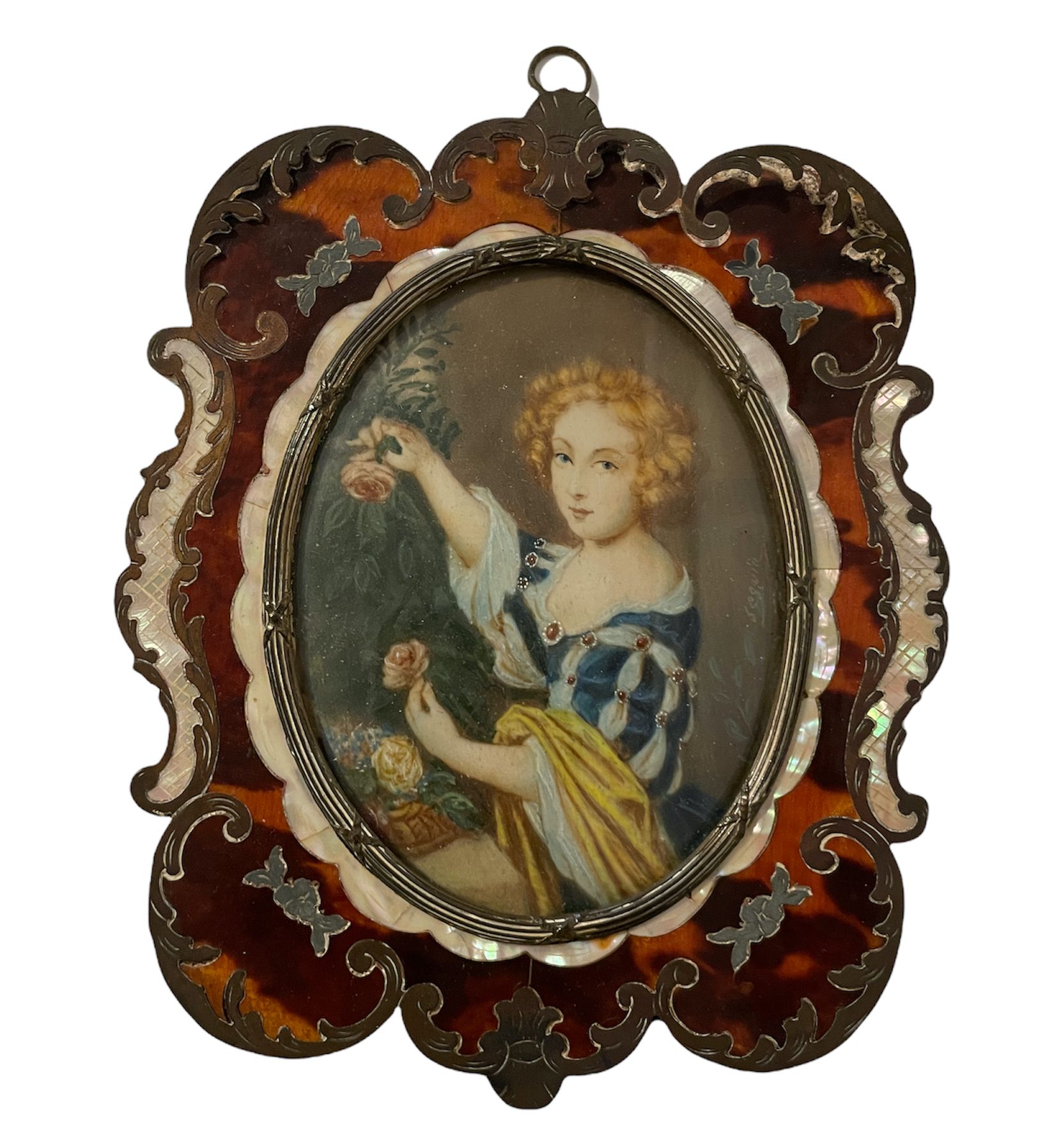 Null SEGUIN (aktiv im 19. Jahrhundert)

Porträt einer Frau mit Rosen

Miniatur

&hellip;