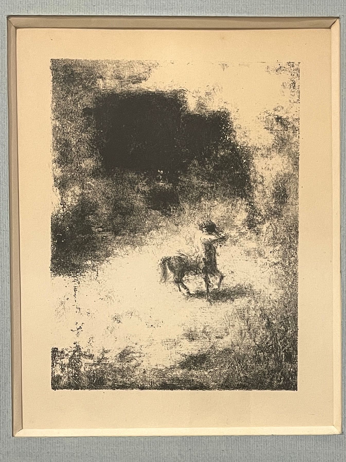Null 泽维尔-克-鲁塞尔(1867-1944)

阳光下空地上的小半人马

约1920-1935年

黑白石板画，印数40份

33 x 25.5厘米。

&hellip;