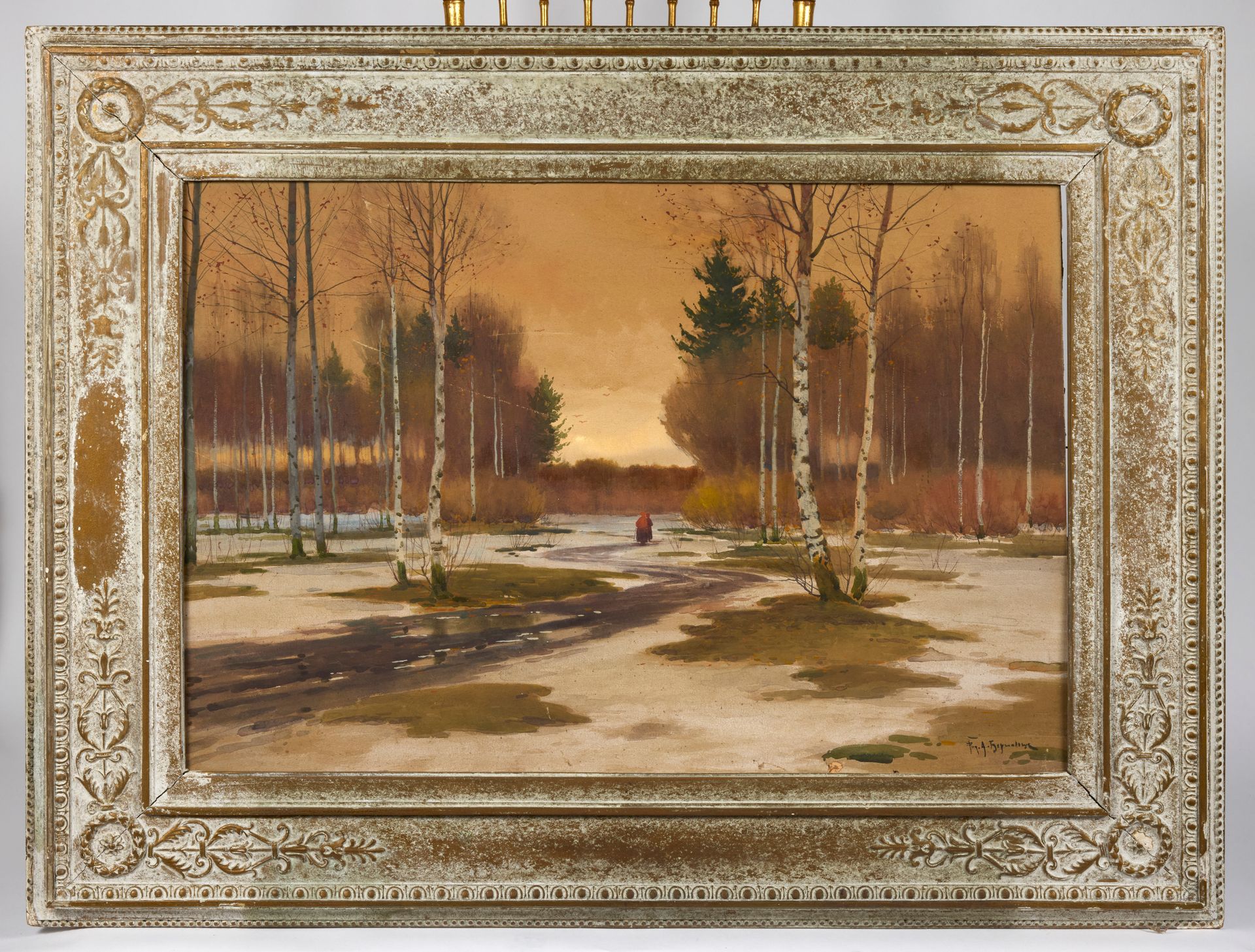Null BERGHOLZ Richard (1865-1920)
Paysage de forêt
Gouache sur carton
Signé en b&hellip;