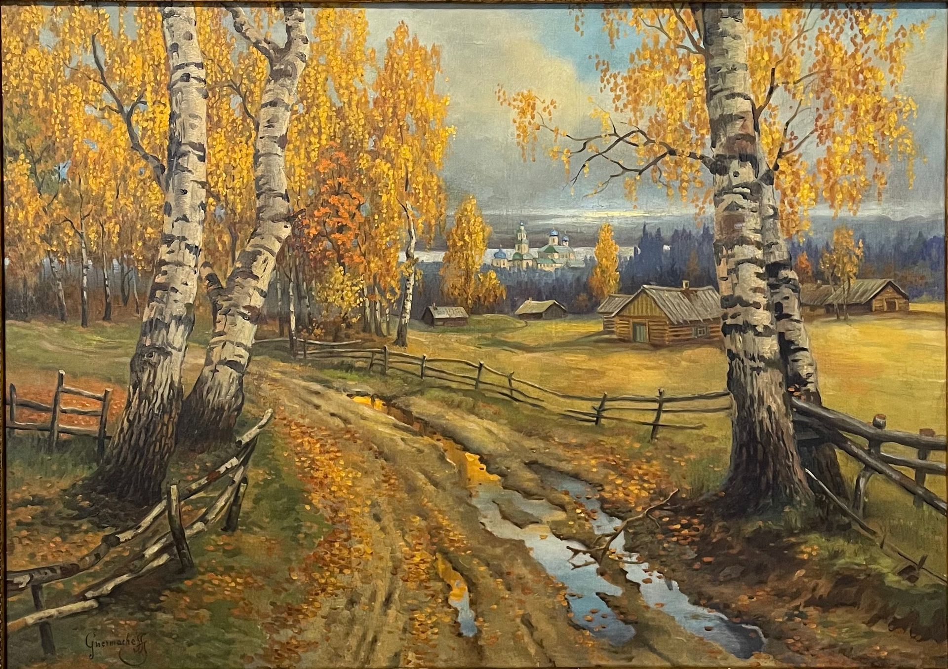 Null GUERMACHEFF Mikhail (1867-1930)
Paysage d'automne
Huile sur toile
Signé en &hellip;