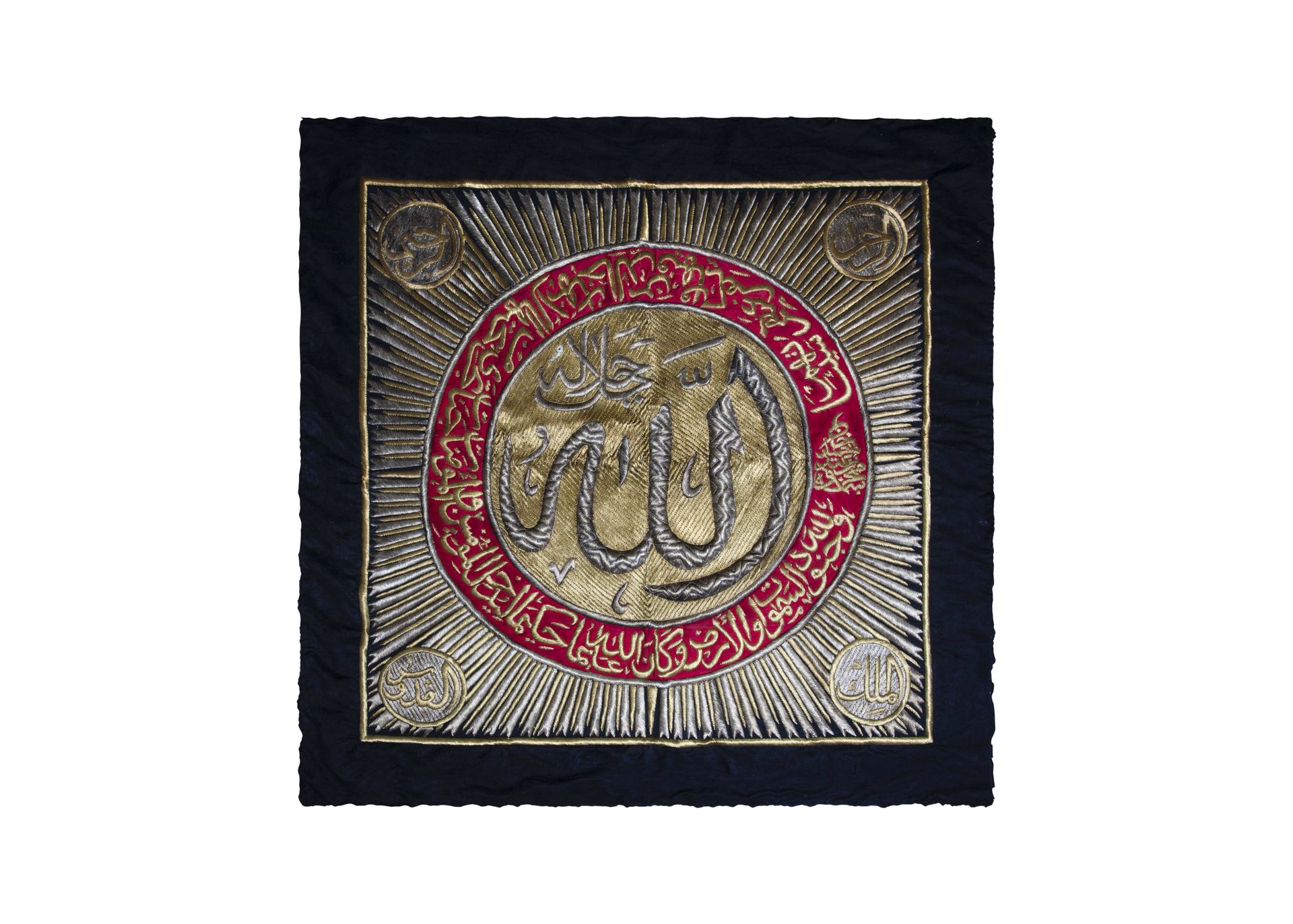 An Ottoman silk and metal-thread textile panel with 'Muhammad', Turkey, 19th/20t&hellip;