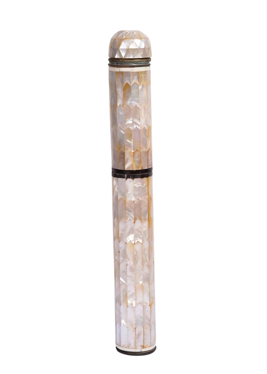 Null AN OTTOMAN MOTHER OF PEARL PEN CASE, QUBUR, 19TH CENTURY
 
 Of cylinder sha&hellip;