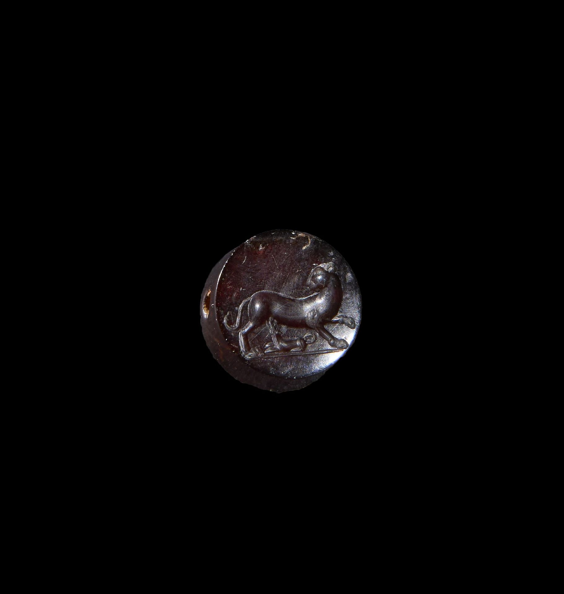A GREEK GARNET INTAGLIO OF A WOLF, 3RD CENTURY A.D. OR LATER UNE INTAILLE GRECQU&hellip;