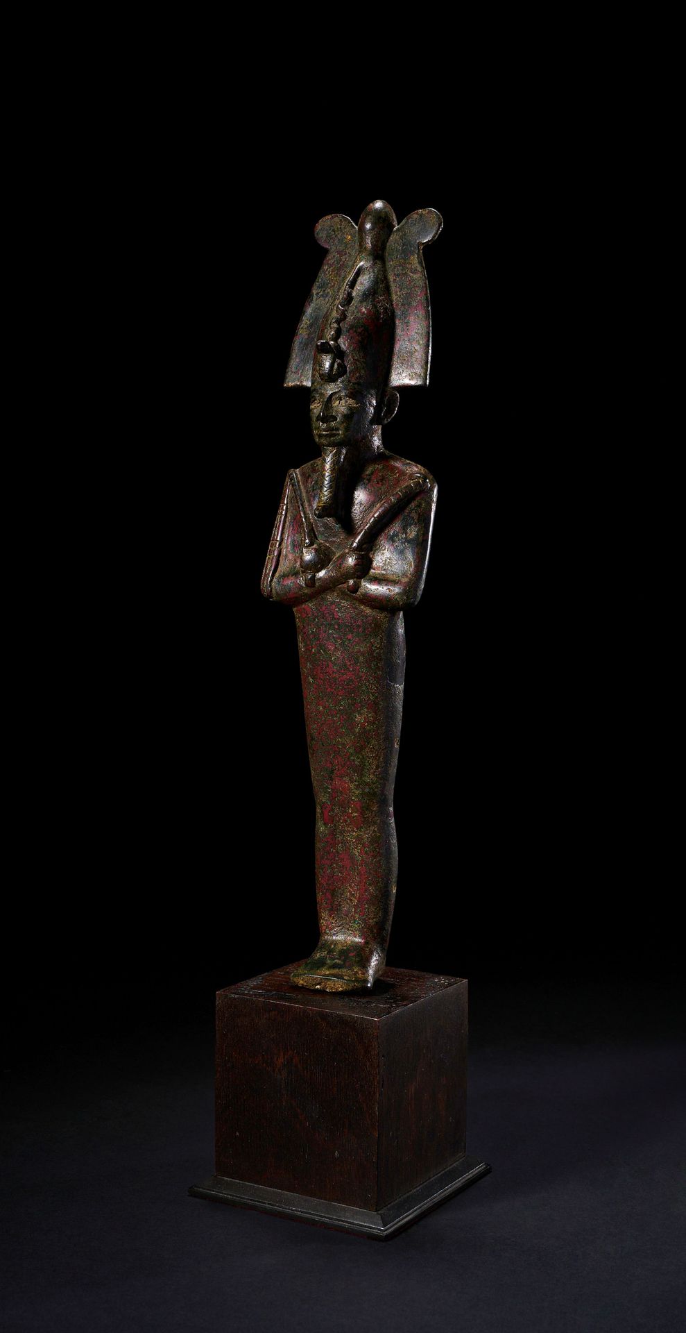A LARGE EGYPTIAN BRONZE FIGURE OF OSIRIS LATE PERIOD-EARLY PTOLEMAIC PERIOD, CIR&hellip;