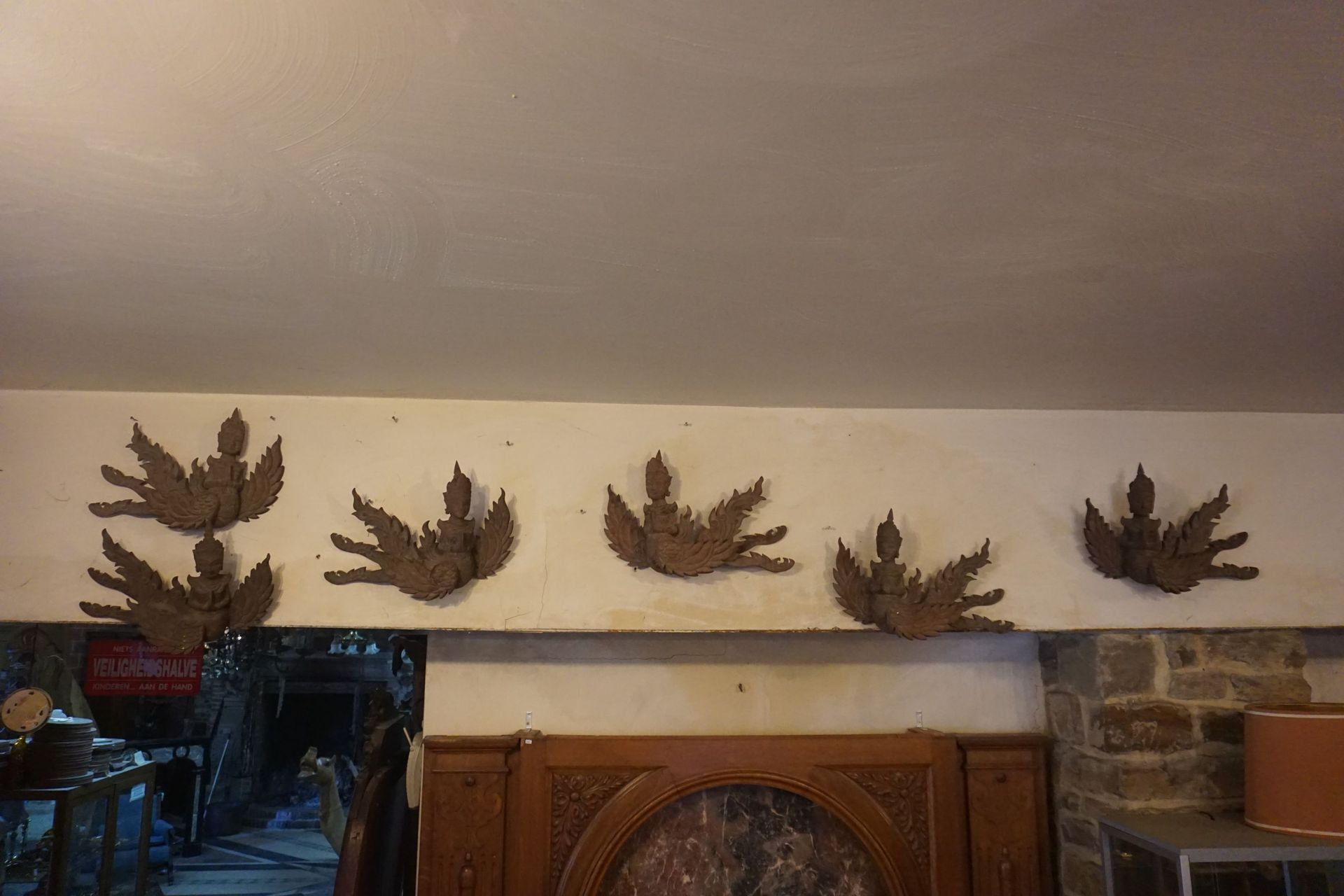 Null Set de decoración de pared, pájaros de madera H35x50