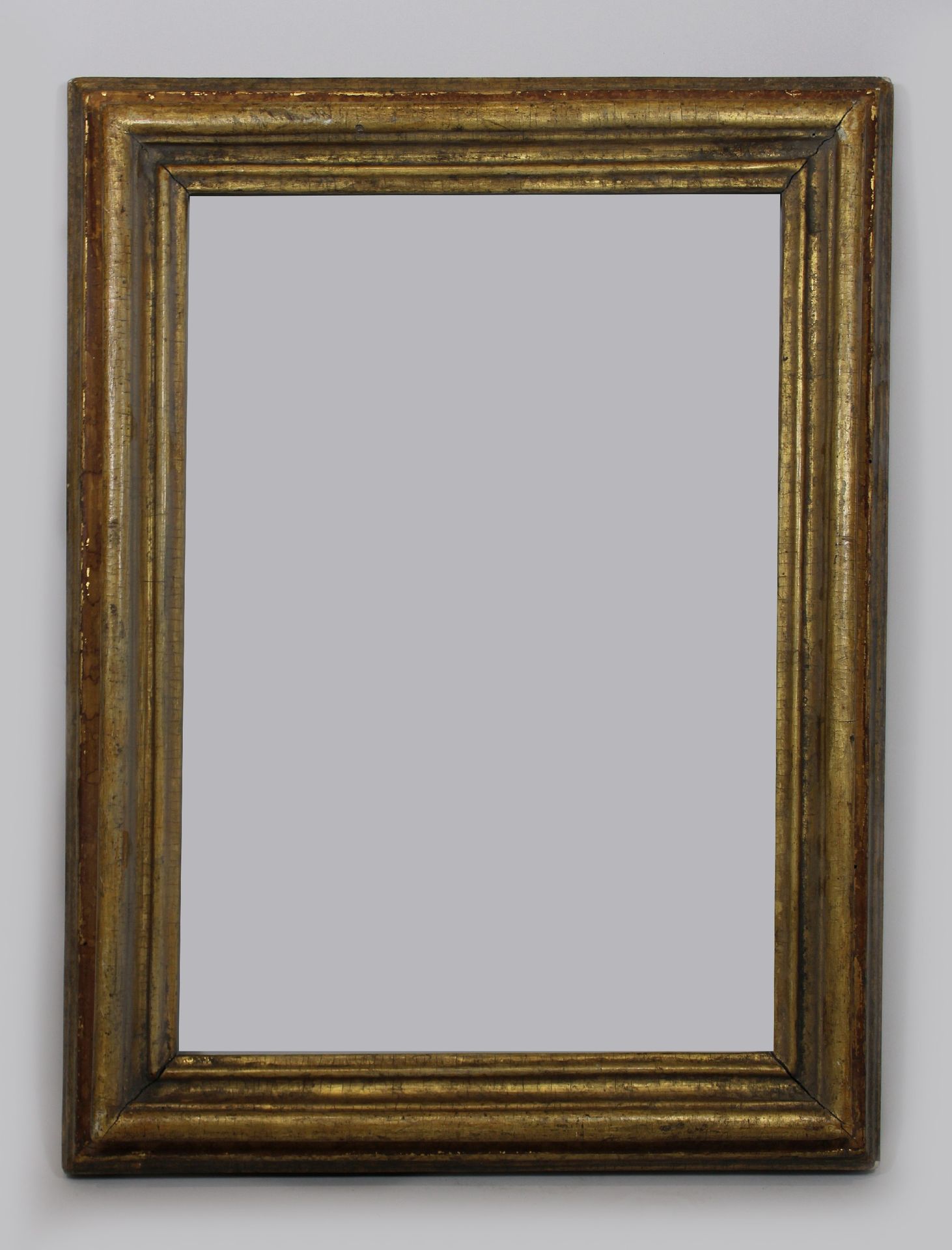 Barockrahmen, Italien, 18. Jh. 巴洛克式框架，意大利，18世纪，珠子造型，镀金。外部尺寸为62 x 46厘米，灯光尺寸为48 x &hellip;
