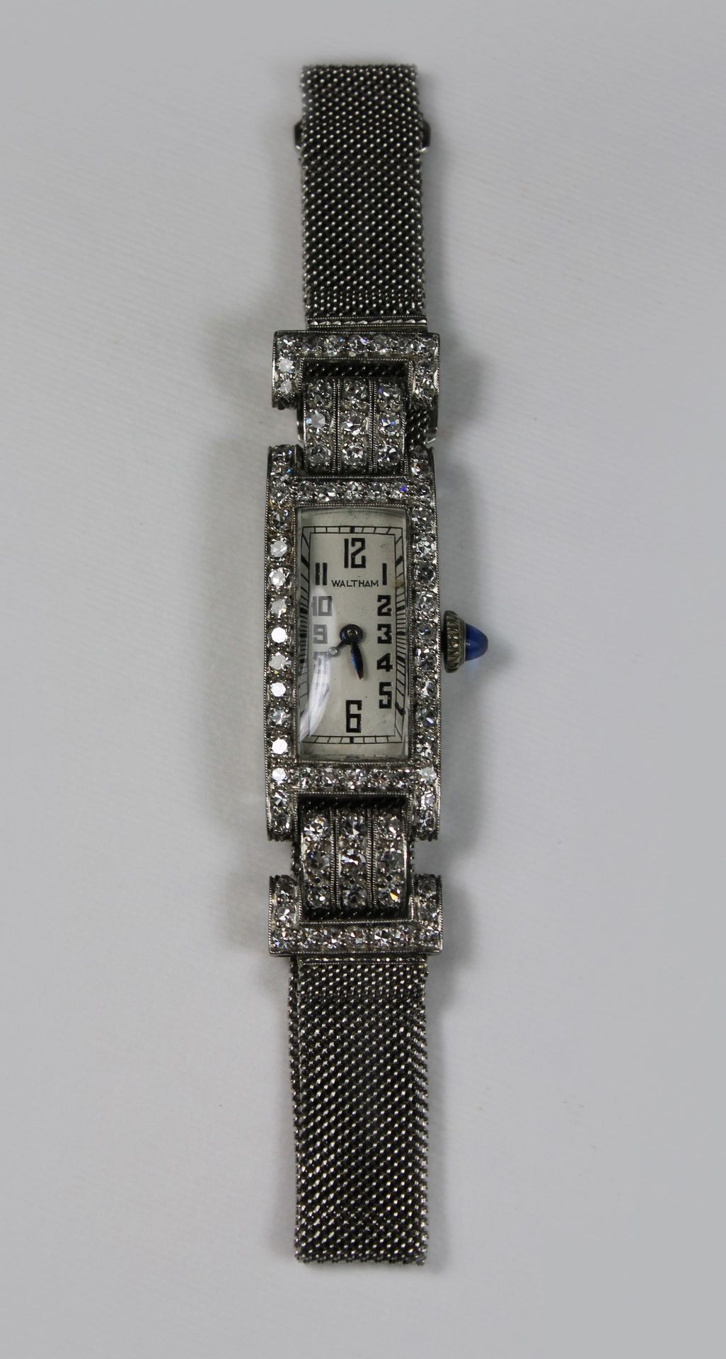 Art Deco Armbanduhr, Waltham, Platin mit Brillanten Art Deco wrist watch, Waltha&hellip;