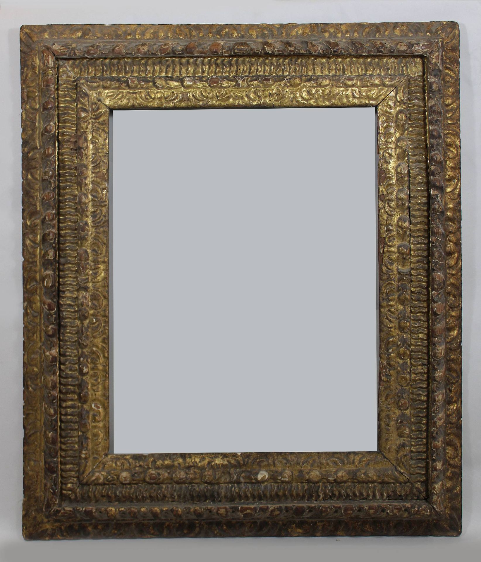 Italienischer Rahmen, 18.Jh. 意大利框架，18世纪，装饰有风格化的拱形叶子，原始设置，外部尺寸95 x 79.5厘米，光照尺寸66 &hellip;
