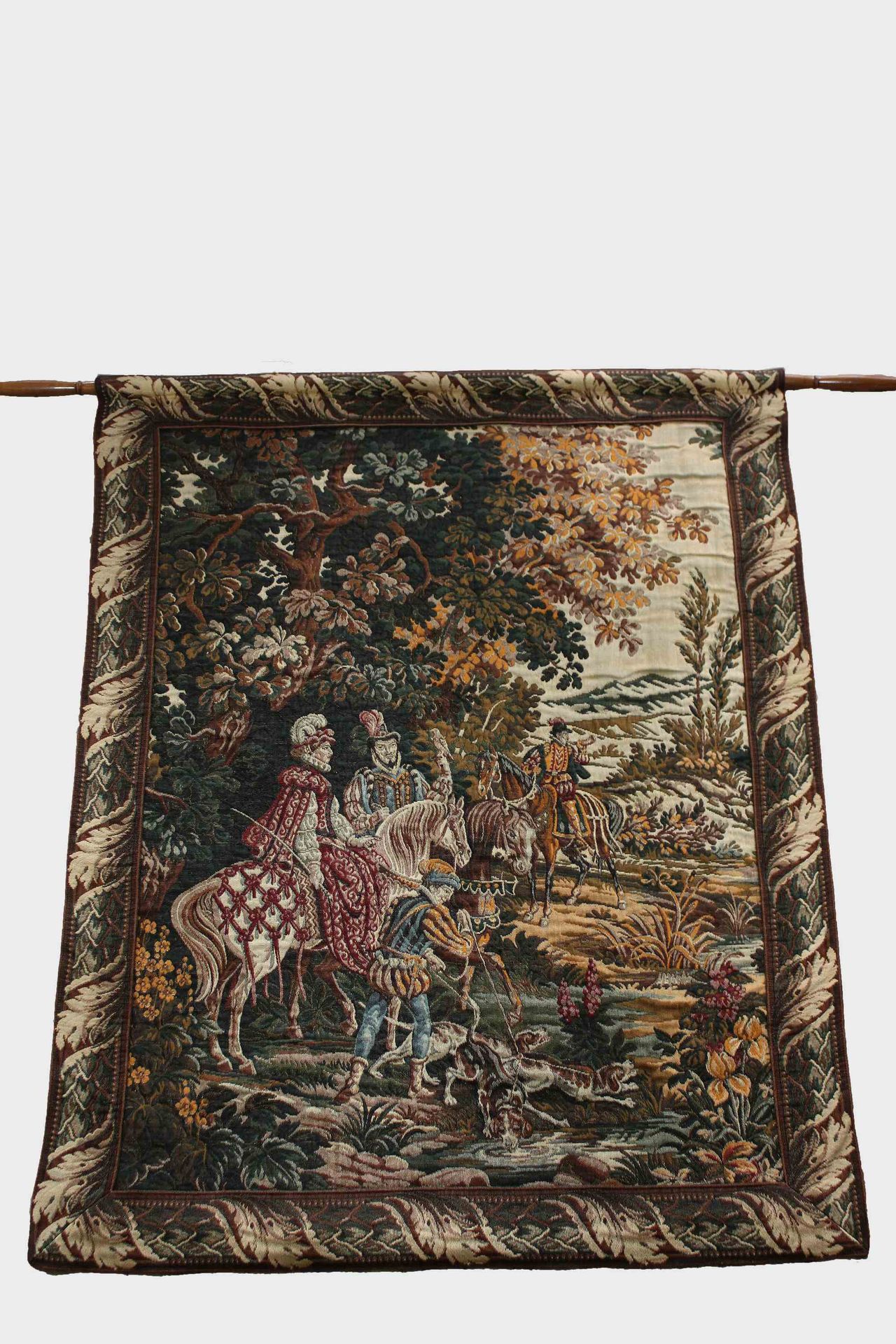 Wandteppich, königliche Jagdszene, vmtl. Anfang/Mitte 20. Jh. Tapestry, royal hu&hellip;