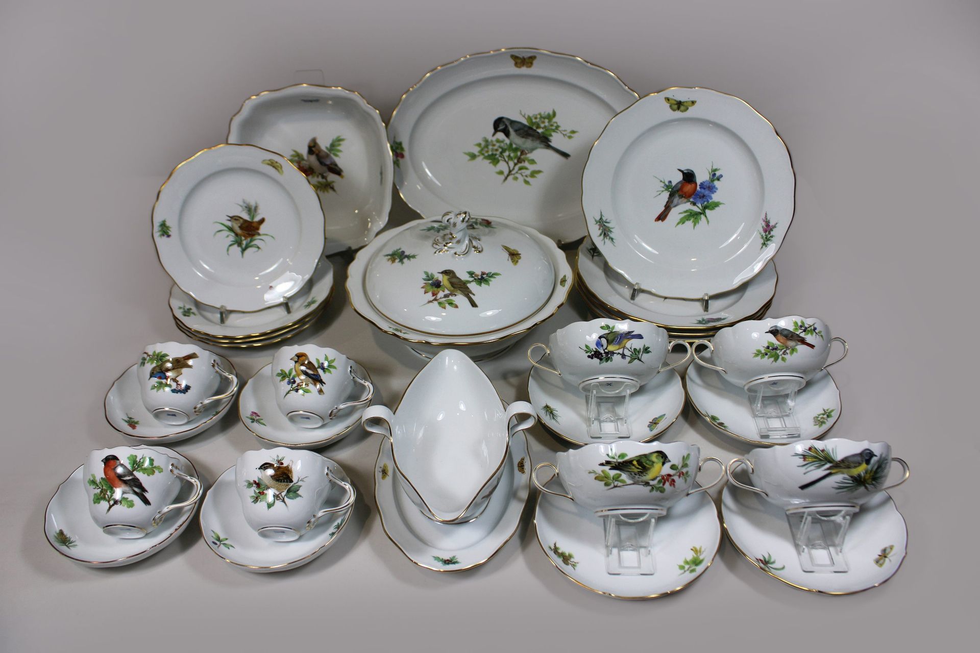 Meissen, Restservice, 29 Tl 
Meissen, servizio rimanente, 29 vasi, marchio di sp&hellip;