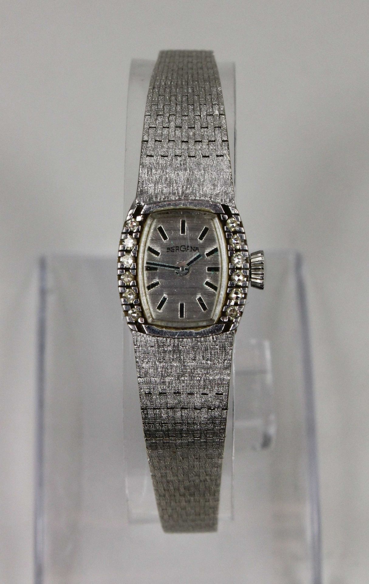 Damenarmbanduhr, Marke Bergana, 14 K, 585 Weißgold Montre bracelet de dame, marq&hellip;