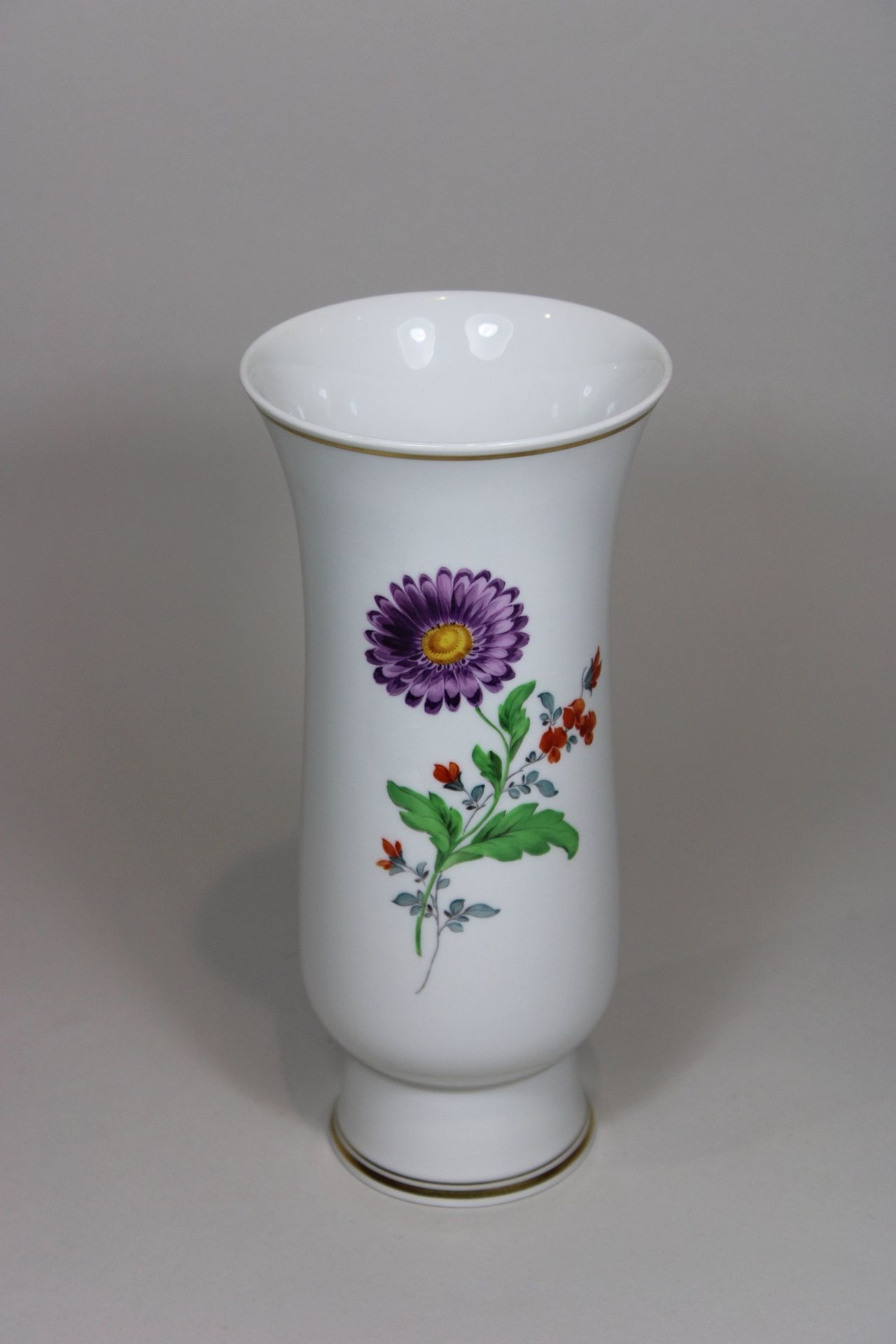 Trichtervase, Meissen Vase en forme d'entonnoir, Meissen, motif floral, ouvertur&hellip;