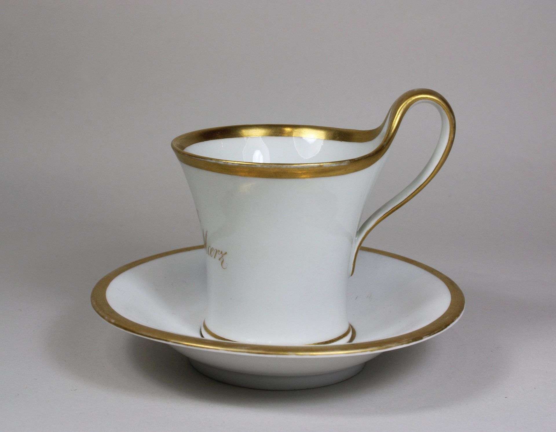 Sammeltasse m. Untertasse Collector's cup with saucer, KPM, porcelain, 1st choic&hellip;