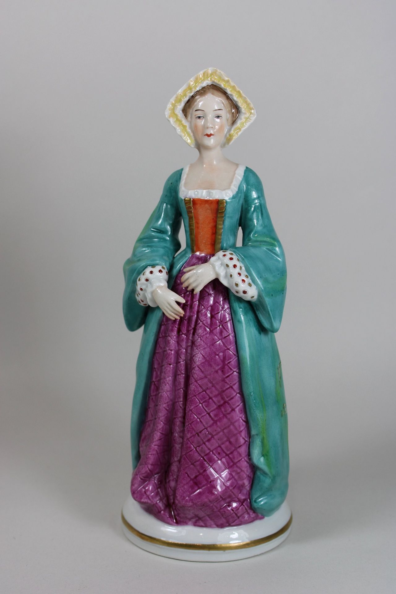 Jane Seymour, Porzellanfigur Jane Seymour, porcelain figure, Sitzendorf, white g&hellip;
