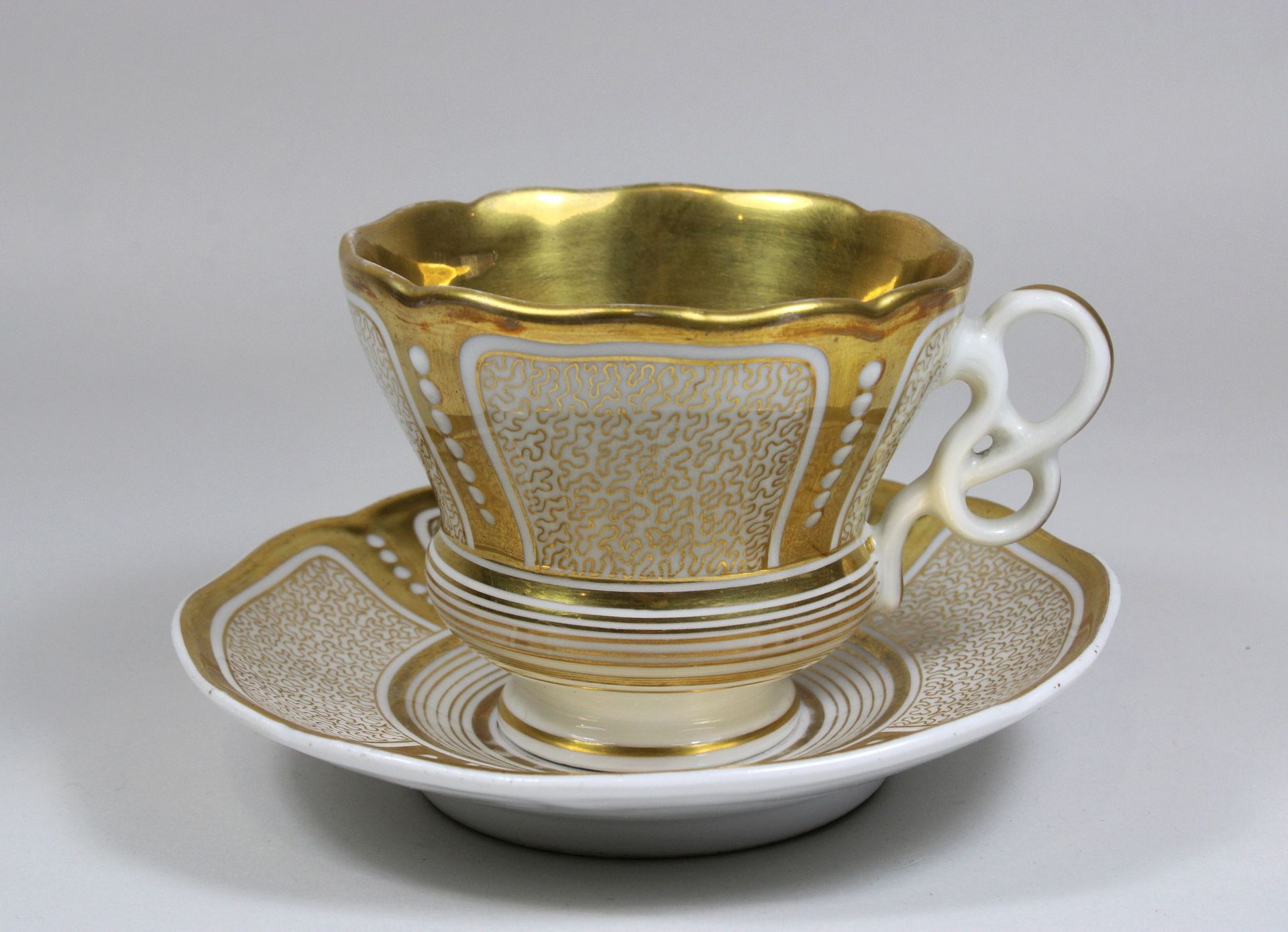 Sammeltasse m. Untertasse Collector's cup w. Saucer, Tielsch porcelain factory, &hellip;