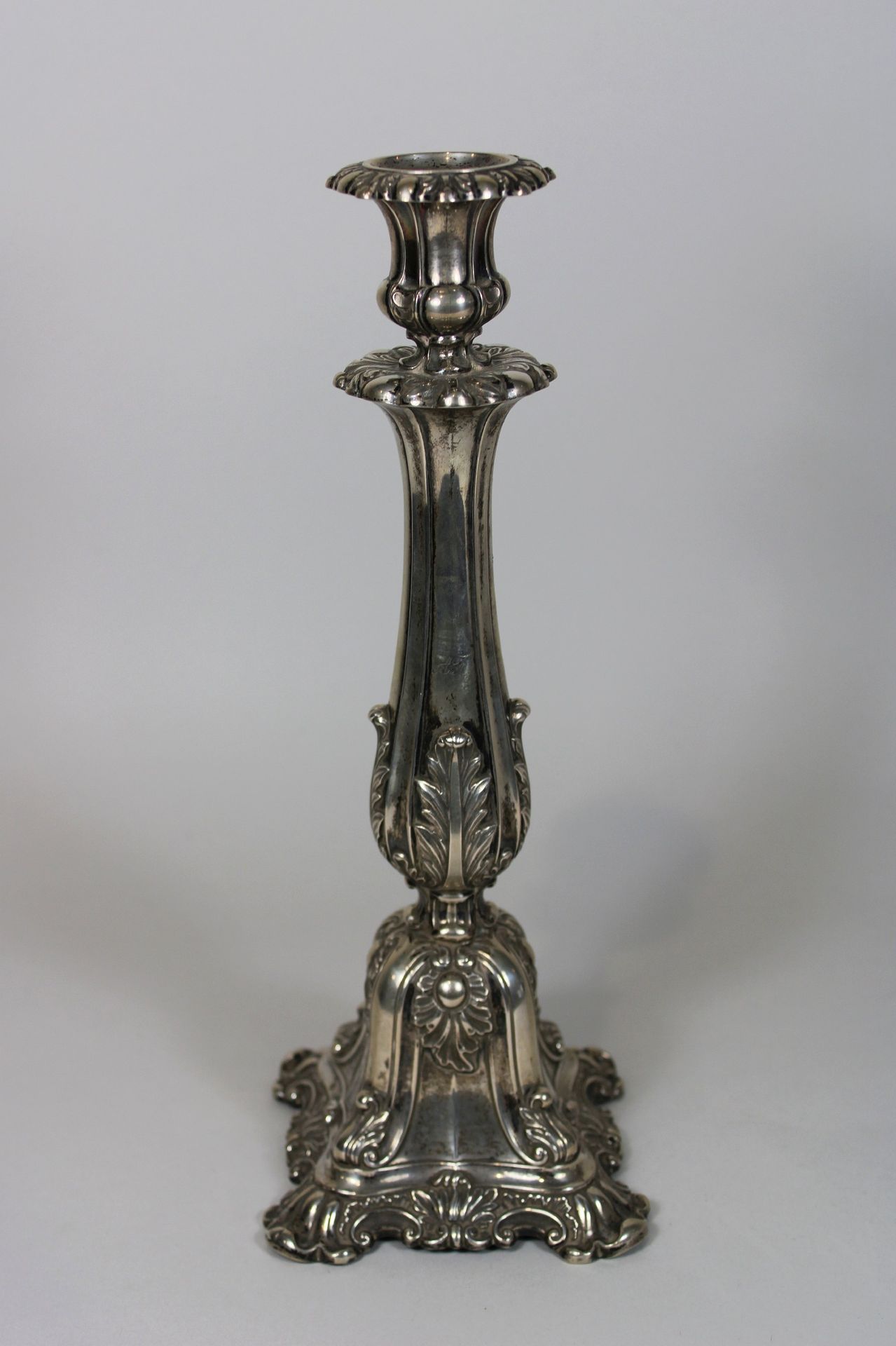 Silberleuchter, 19. Jhd. Silver candlestick, 19th century, probably Germany, wit&hellip;