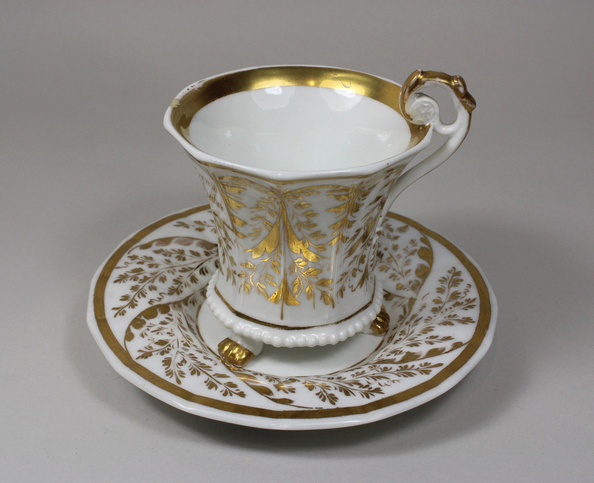 Sammeltasse m. Untertasse Collector's cup w. Saucer, porcelain, Schumann Berlin,&hellip;