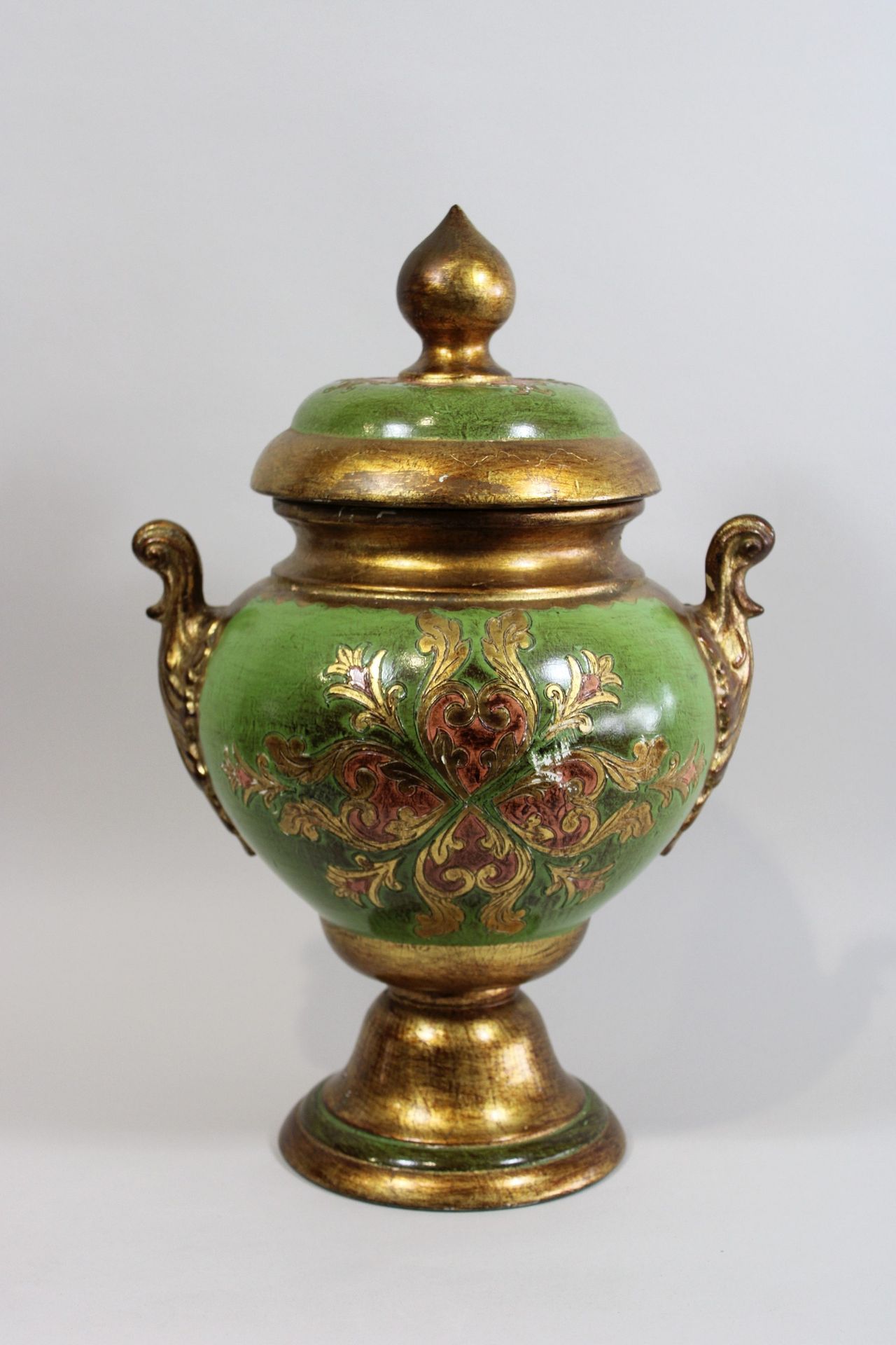 Majolika Deckelvase Vase à couvercle en majolique, céramique, Italie, Florence, &hellip;