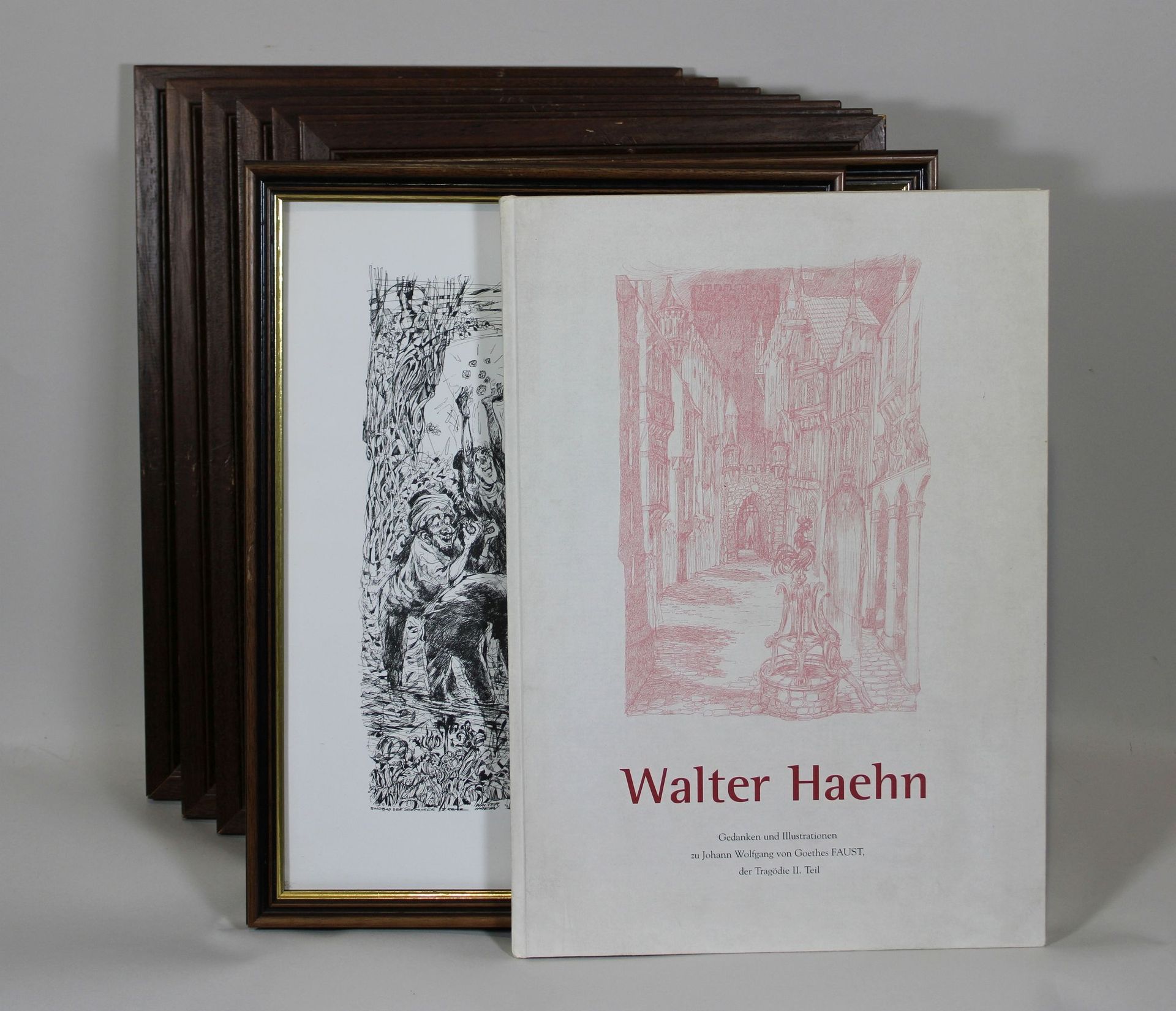 Null Walter Haehn (allemand, 1918-2015), 10x estampes et un livre, pensées et il&hellip;
