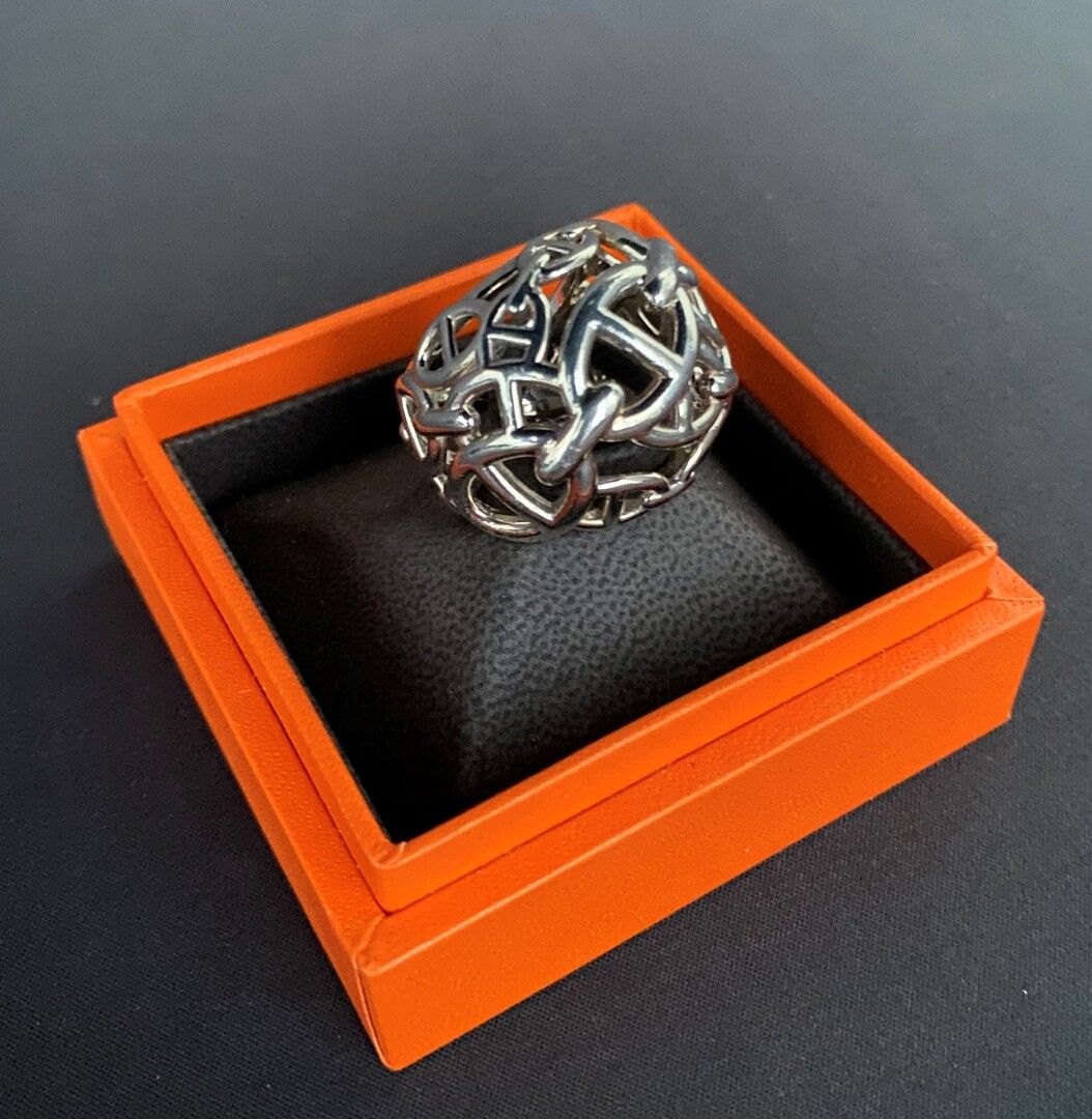 Null HERMES - Ring aus Silber 925 Tausendstel Modell Kettenanker - signiert - Ge&hellip;