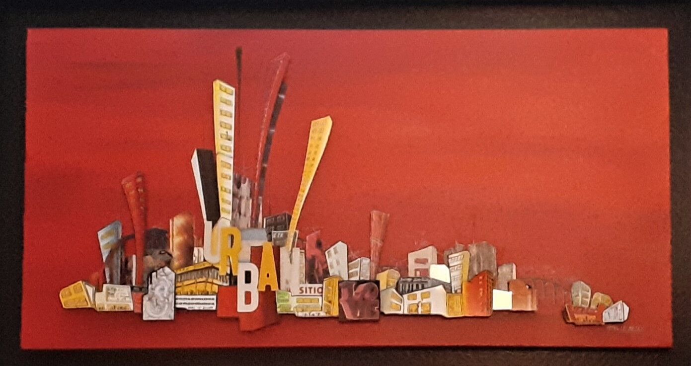 Marc LE DIZET 
马克-勒迪泽（生于1963年）--城市之爱--浮雕混合媒体绘画和拼贴画--右下方有签名--带框作品 



直接从艺术家那里获得的&hellip;